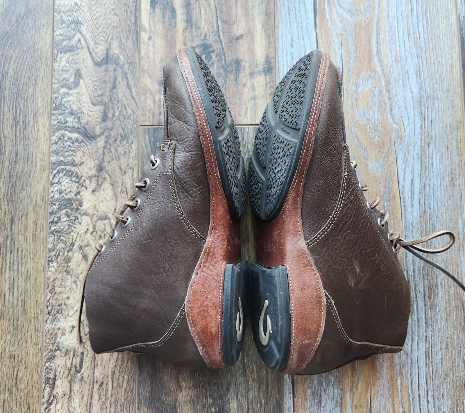 Olukai Ni'O Ankle Boots Lace-Up Waterproof Cushion Footbed Brown Leather Men's 9 - Thumbnail 5