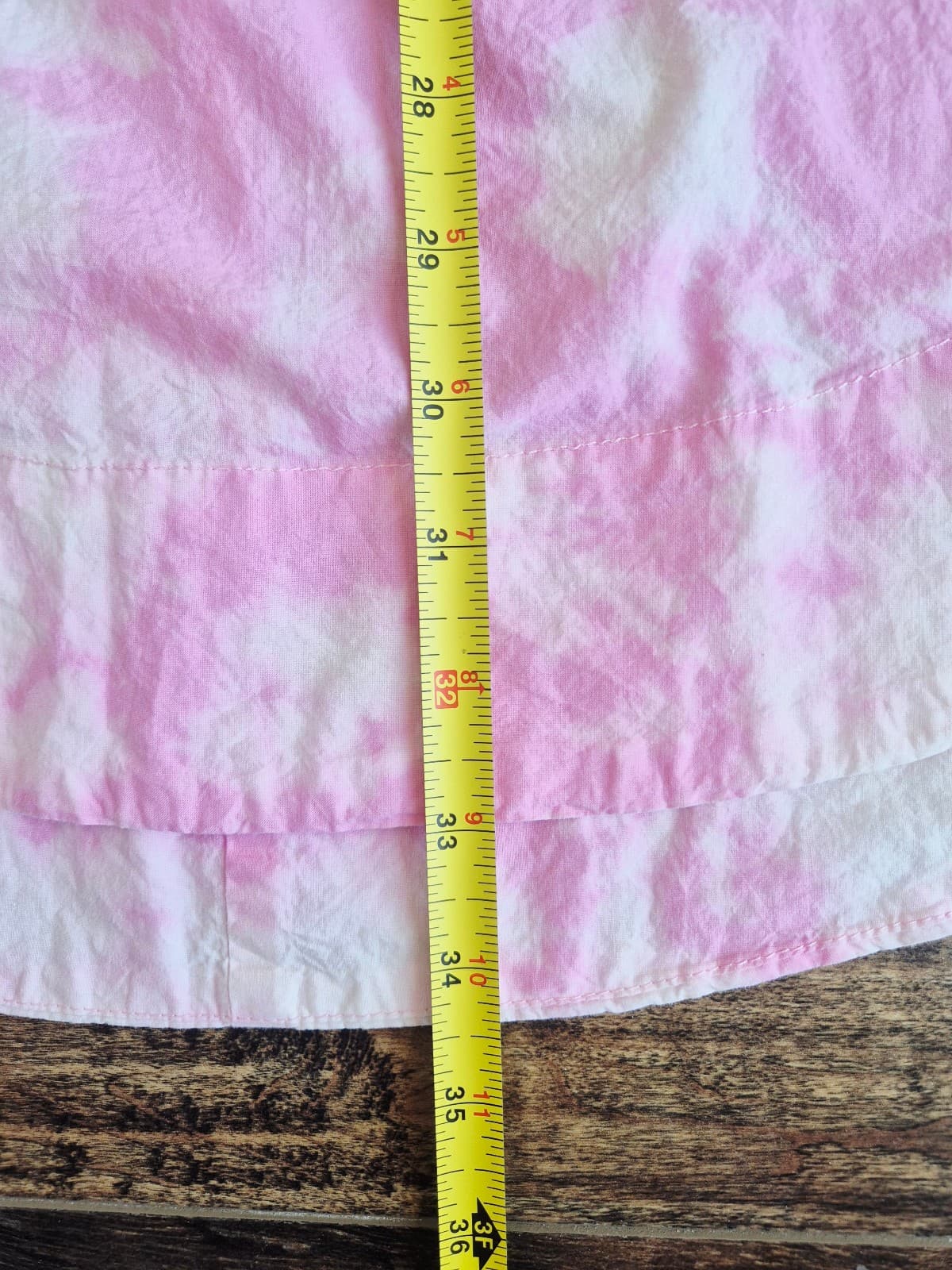 NWT Talulah Dazed Tie-Dye Puff-Sleeve Mini Dress 100% Cotton Pink Beige Womens S - Thumbnail 13