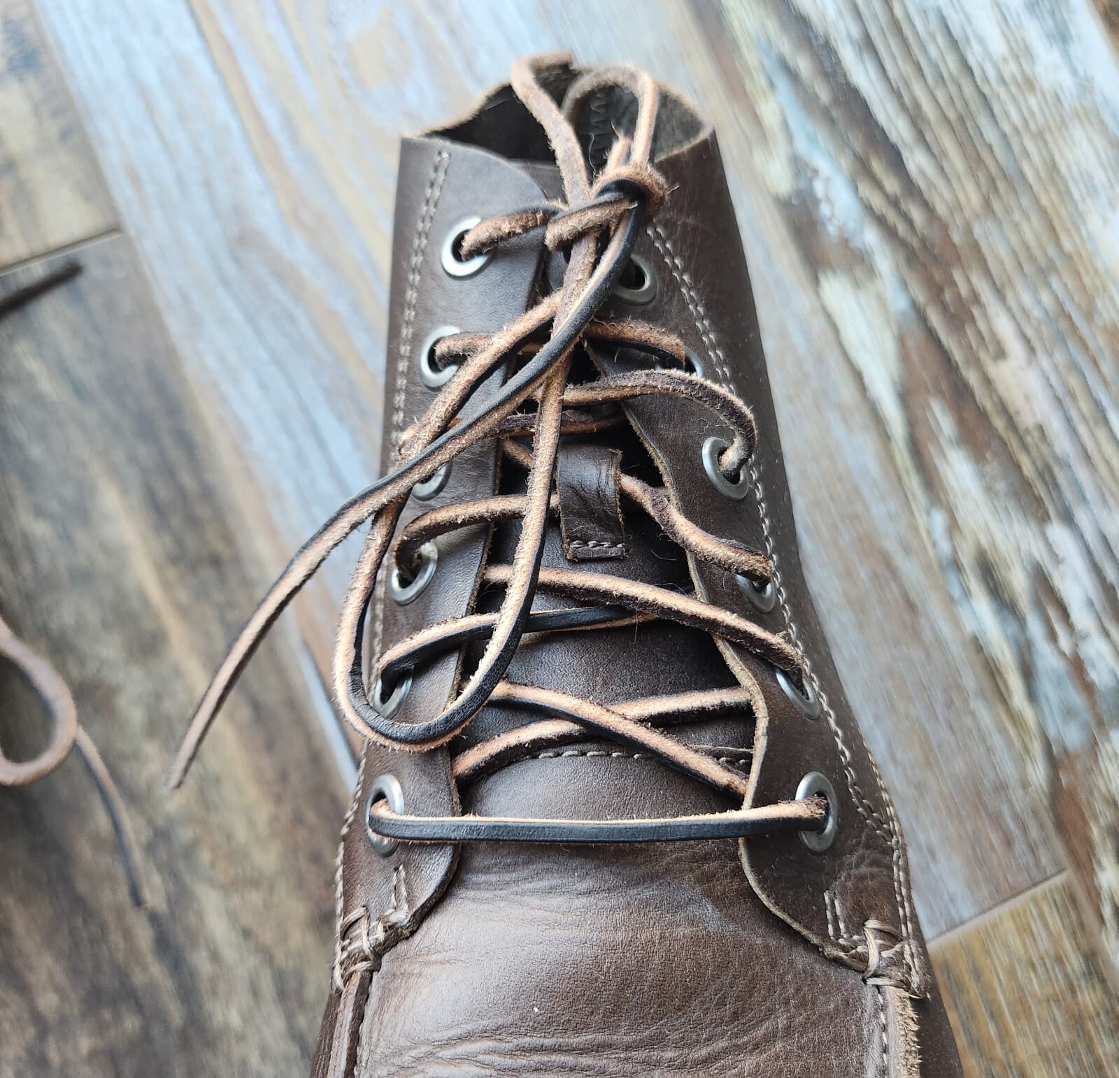 Olukai Ni'O Ankle Boots Lace-Up Waterproof Cushion Footbed Brown Leather Men's 9 - Thumbnail 10