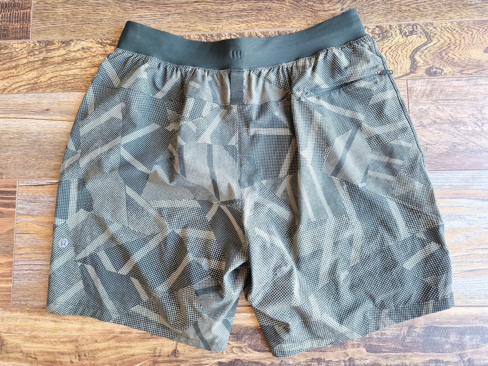 Lululemon License to Train Short 7" Linerless Fragmentize Green Twill Camo Men L - Thumbnail 7