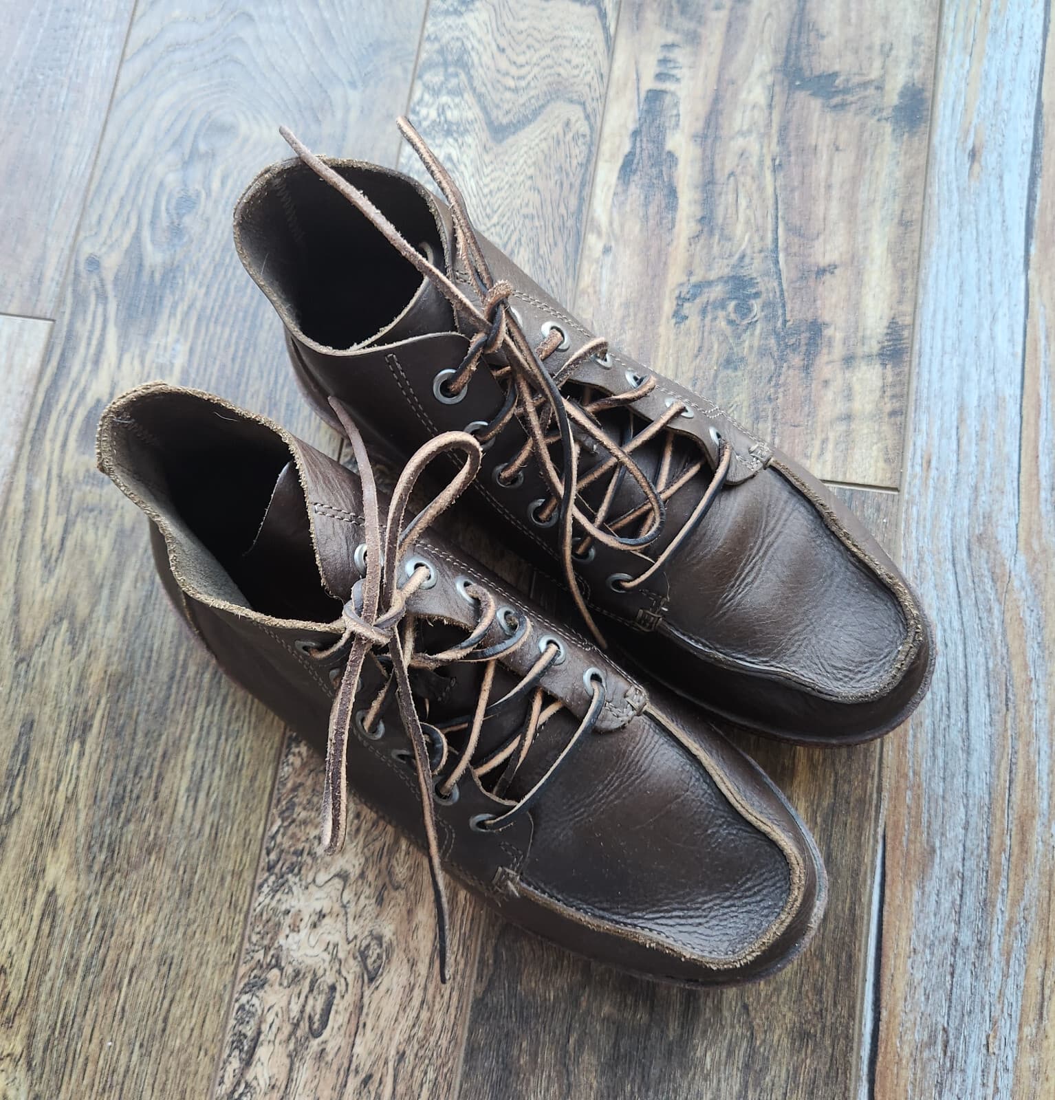 Olukai Ni'O Ankle Boots Lace-Up Waterproof Cushion Footbed Brown Leather Men's 9 - Thumbnail 3