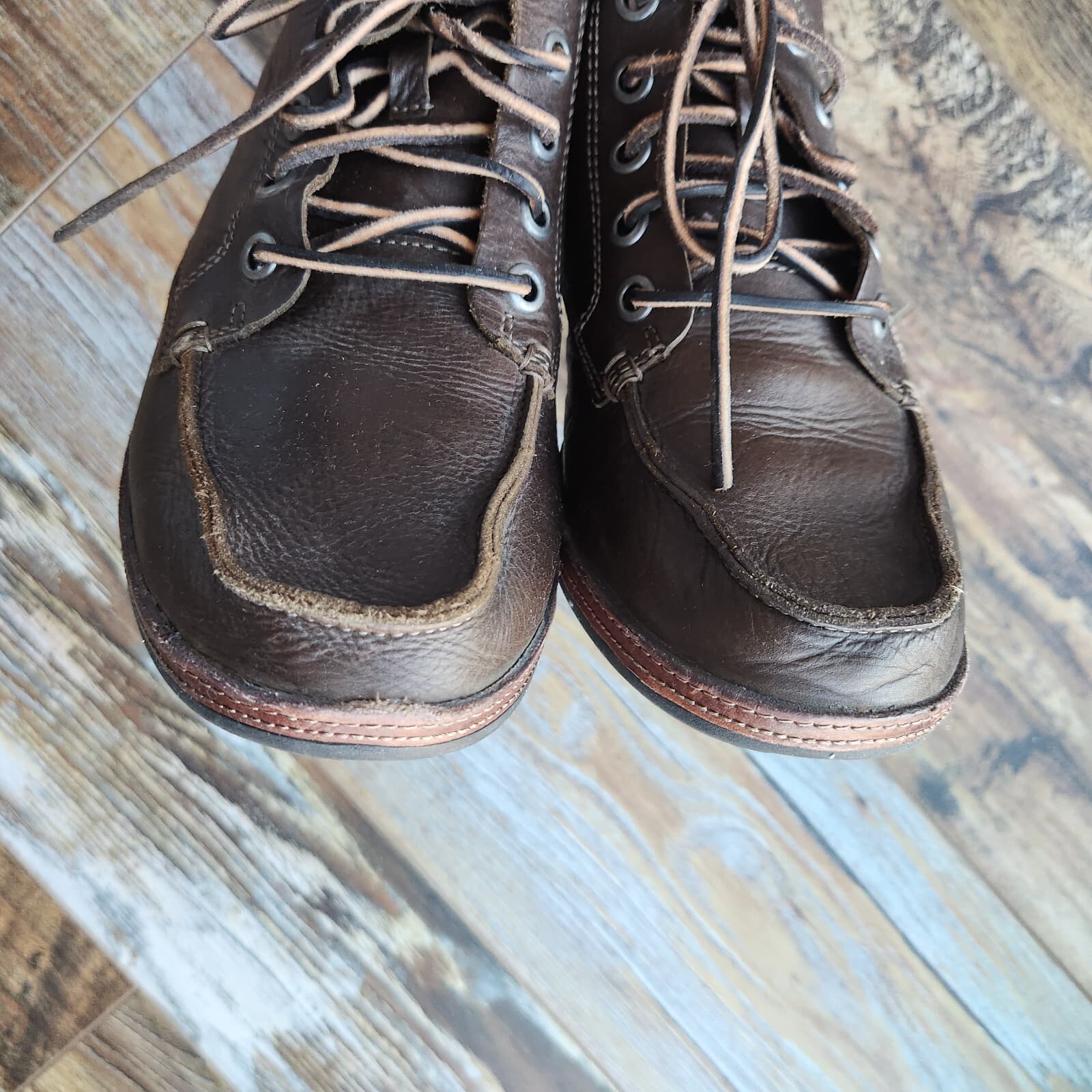 Olukai Ni'O Ankle Boots Lace-Up Waterproof Cushion Footbed Brown Leather Men's 9 - Thumbnail 7