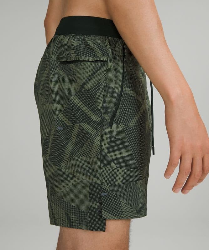 Lululemon License to Train Short 7" Linerless Fragmentize Green Twill Camo Men L - Thumbnail 3