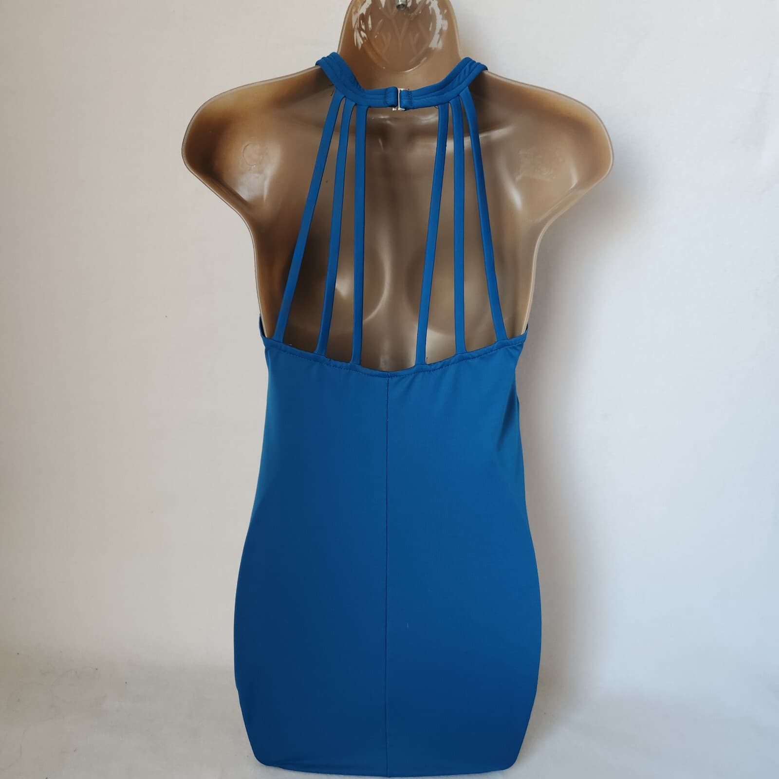 Magicsuit by Miraclesuit Danika Boa One Piece Swimsuit High Neck Blue UK14 US12 - Thumbnail 6
