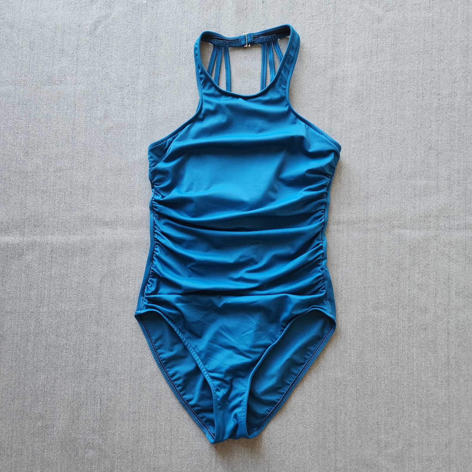 Magicsuit by Miraclesuit Danika Boa One Piece Swimsuit High Neck Blue UK14 US12 - Thumbnail 7