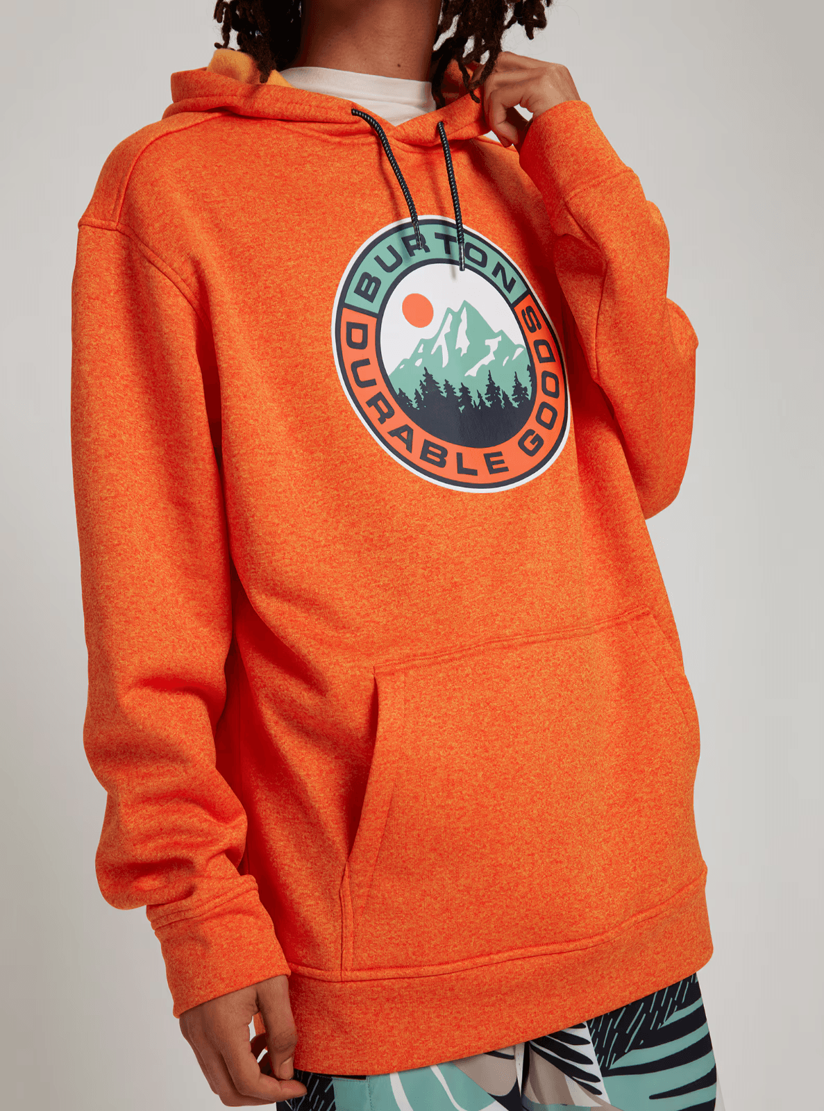 Burton Oak Pullover Hoodie Sweatshirt Fleece Lined Pocket Orangeade Men's M - Thumbnail 6