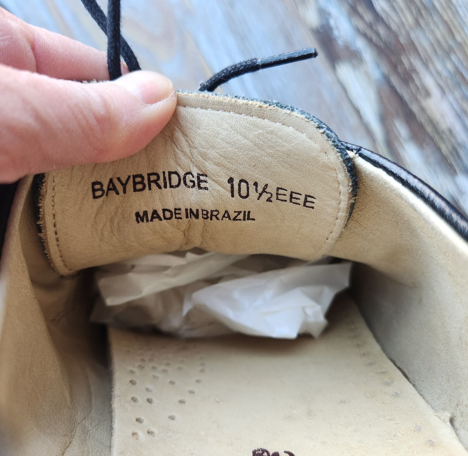 Belvedere Bay Bridge Pebbled Leather Oxford Dress Shoes Lace Black Mens 10.5 EEE - Thumbnail 11