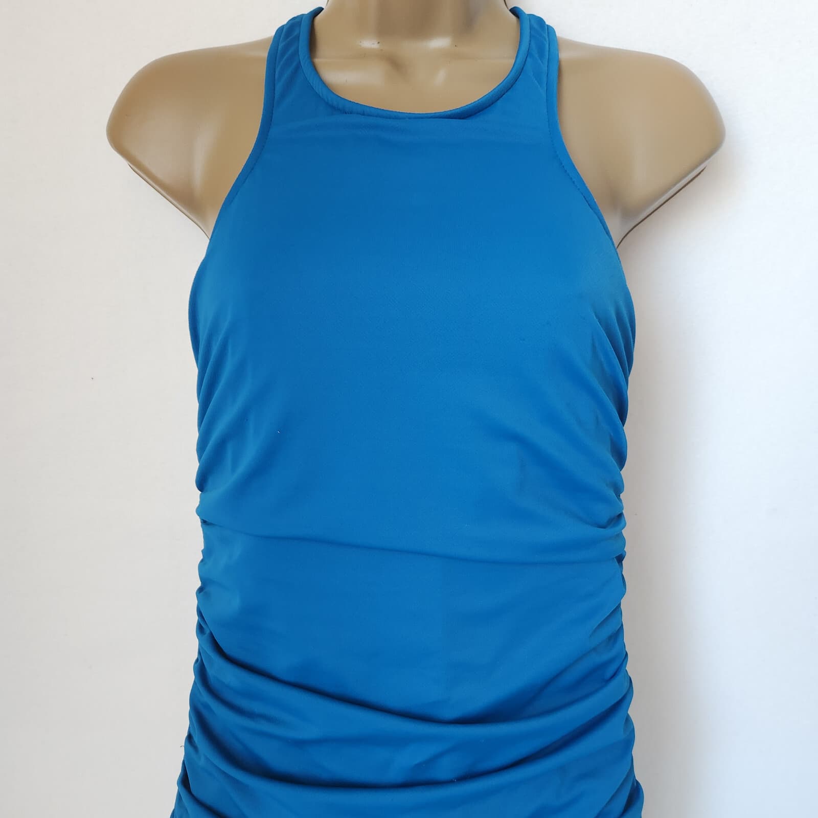 Magicsuit by Miraclesuit Danika Boa One Piece Swimsuit High Neck Blue UK14 US12 - Thumbnail 3