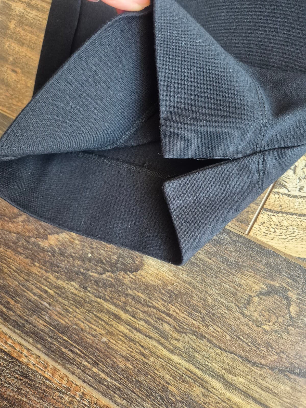 Bryn Walker Comfort Relaxed Modal-Knit Cropped Pants Elastic Waist Black Sz.M - Thumbnail 3