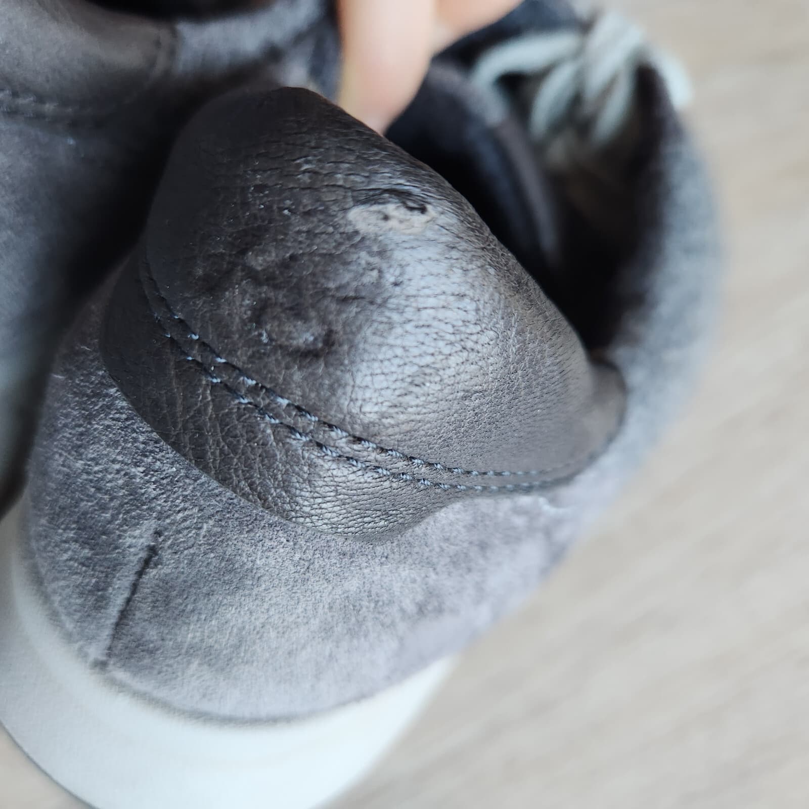 Paul Green Josie Sneakers Merino Wool Suede Super Soft Lace-Up Grey Women's US5 - Thumbnail 13