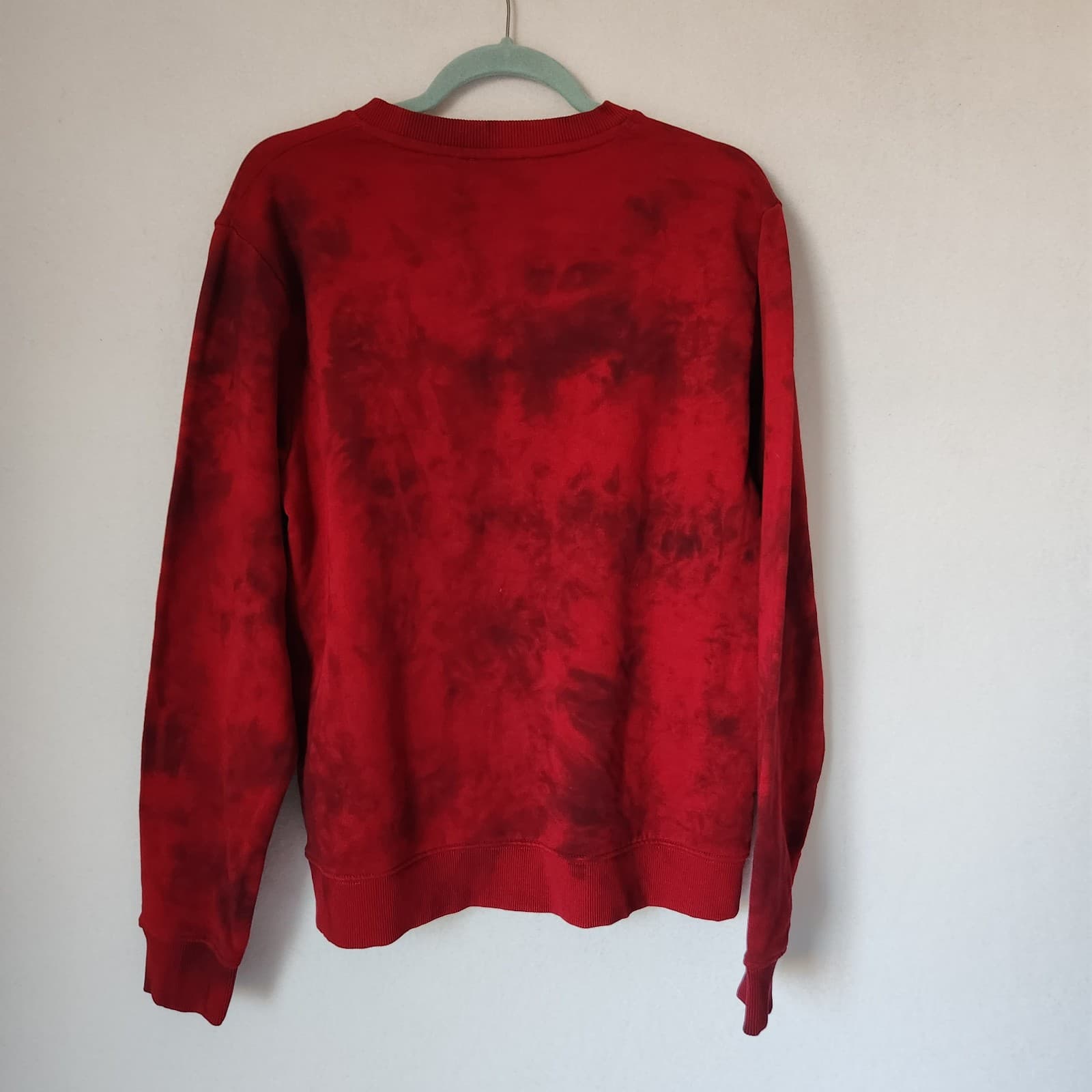 NWT Billebeino Tie Dye Sweatshirt Crew Neck Terry KnitOrganic Cotton Red Men's M - Thumbnail 6