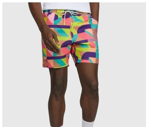 Psycho Bunny Henry Deco Mesh Liner 7" Swim Trunks Pocket Geo-Printed Men's XL - Thumbnail 4