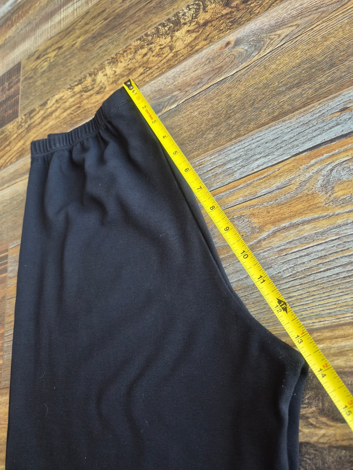 Bryn Walker Comfort Relaxed Modal-Knit Cropped Pants Elastic Waist Black Sz.M - Thumbnail 12