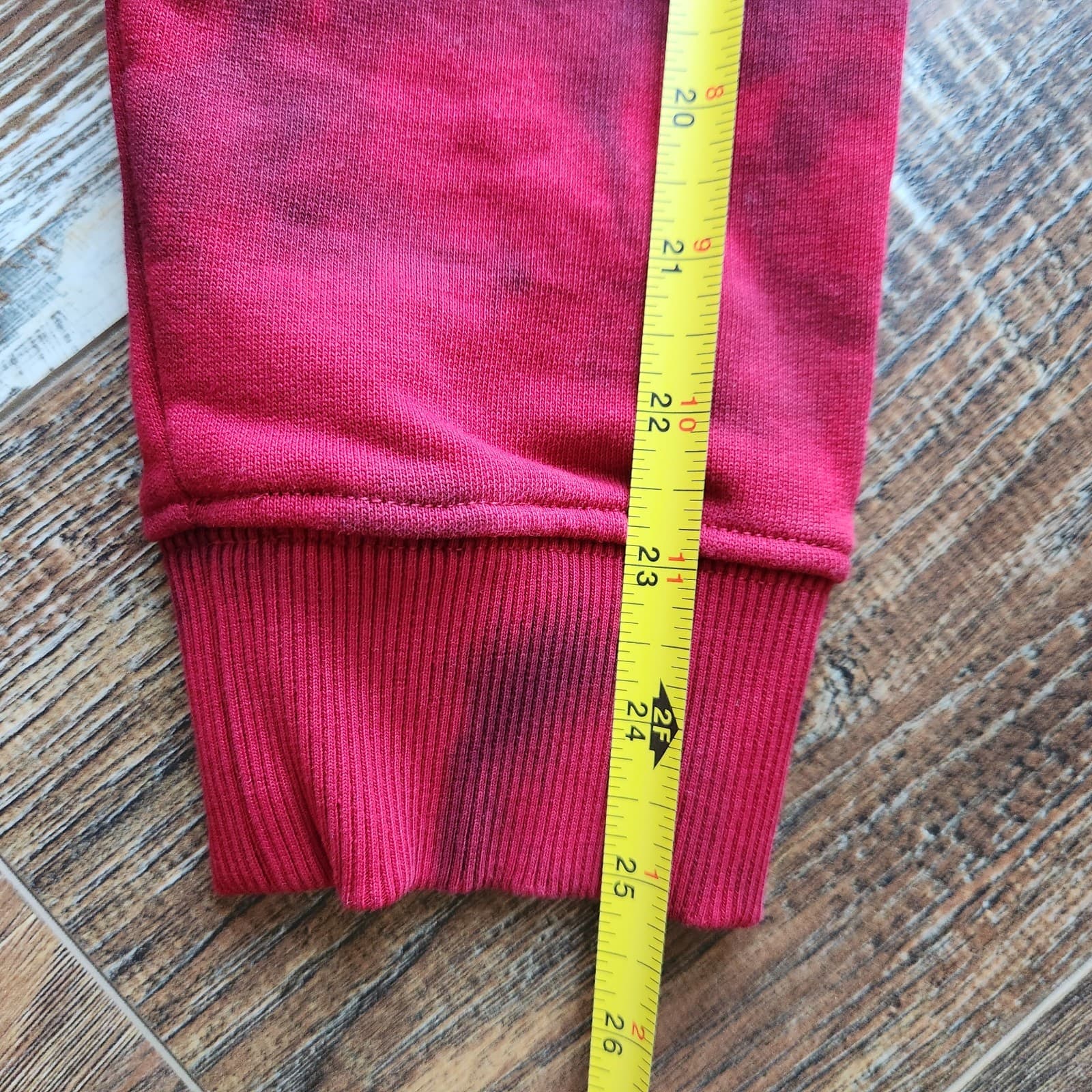 NWT Billebeino Tie Dye Sweatshirt Crew Neck Terry KnitOrganic Cotton Red Men's M - Thumbnail 10
