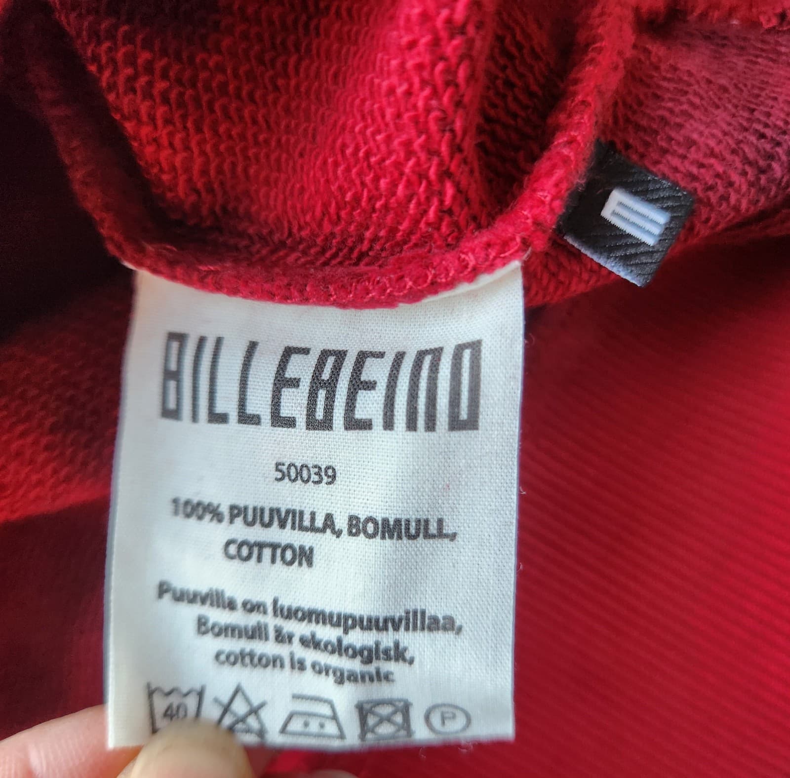 NWT Billebeino Tie Dye Sweatshirt Crew Neck Terry KnitOrganic Cotton Red Men's M - Thumbnail 8