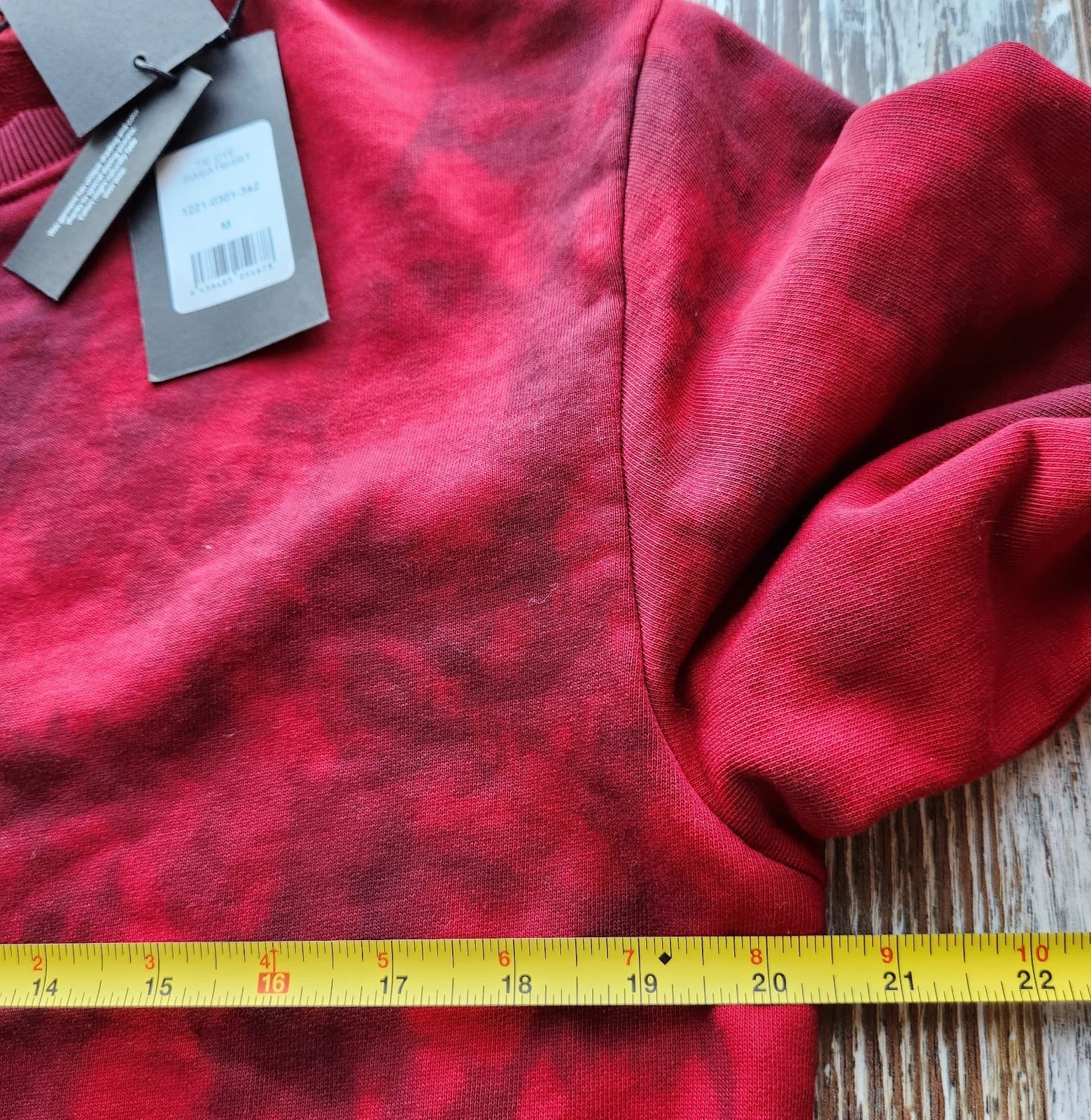 NWT Billebeino Tie Dye Sweatshirt Crew Neck Terry KnitOrganic Cotton Red Men's M - Thumbnail 11