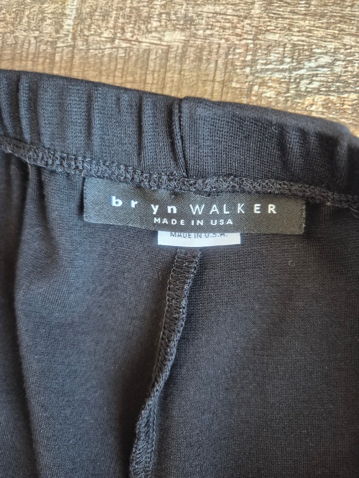 Bryn Walker Comfort Relaxed Modal-Knit Cropped Pants Elastic Waist Black Sz.M - Thumbnail 6