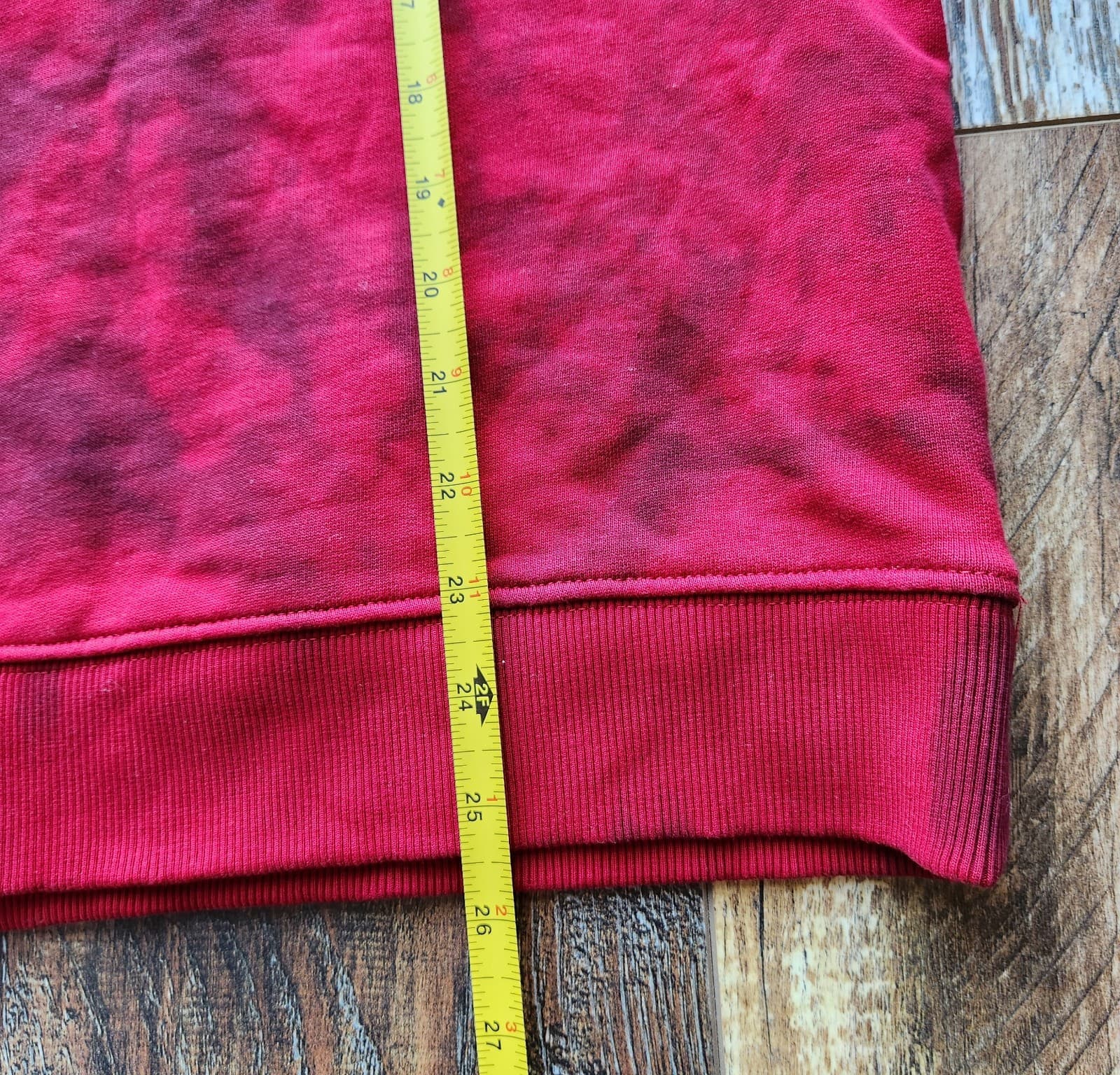 NWT Billebeino Tie Dye Sweatshirt Crew Neck Terry KnitOrganic Cotton Red Men's M - Thumbnail 12