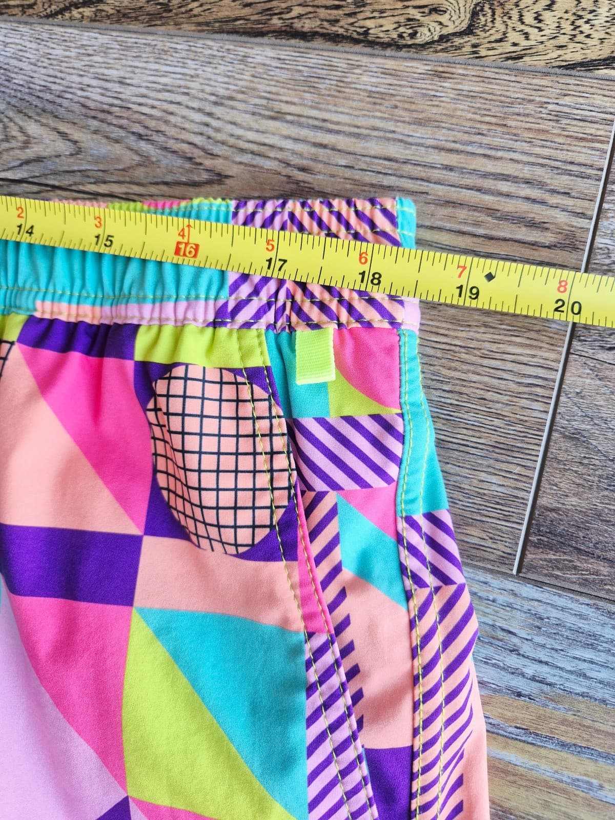 Psycho Bunny Henry Deco Mesh Liner 7" Swim Trunks Pocket Geo-Printed Men's XL - Thumbnail 13