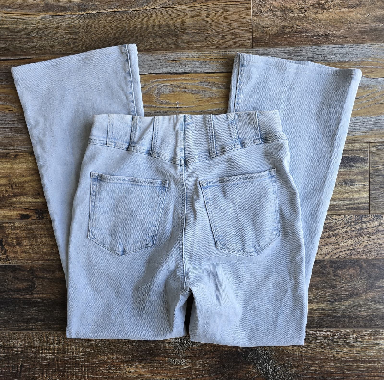 Good American Good Legs Flare Corset Waist Y-York Jeans Light Wash Blue Sz.10/30 - Thumbnail 7