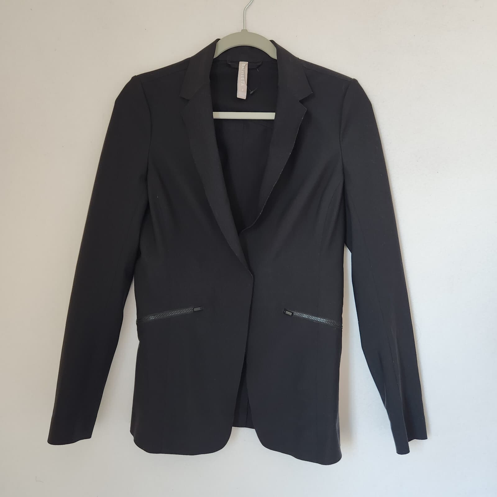 Athleta Interstellar Blazer Traval Career Stretch Snap Zip-Pocket Black Sz.2 - Thumbnail 5
