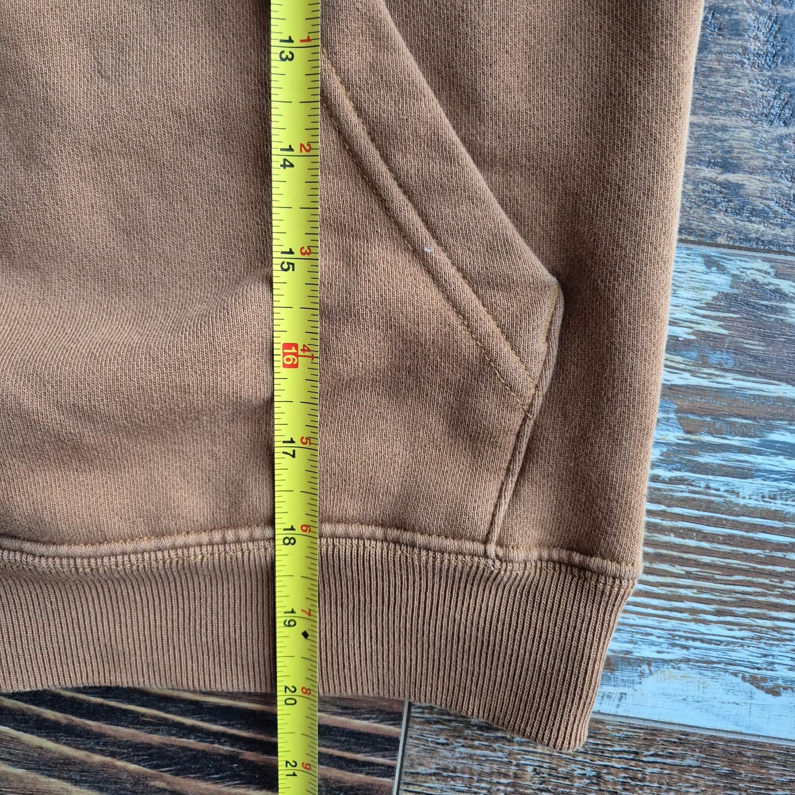 Carhartt Boys M (10-12) Hooded Fleece Lined Sweatshirt Long Sleeve Pocket Brown - Thumbnail 12