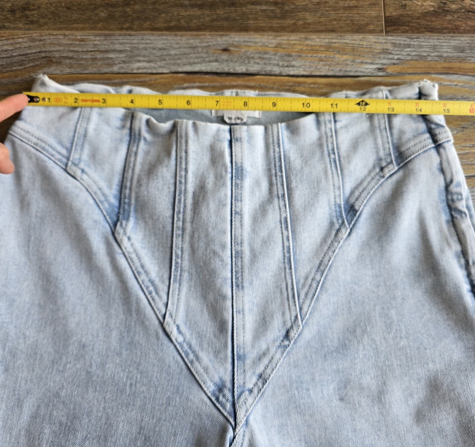 Good American Good Legs Flare Corset Waist Y-York Jeans Light Wash Blue Sz.10/30 - Thumbnail 13