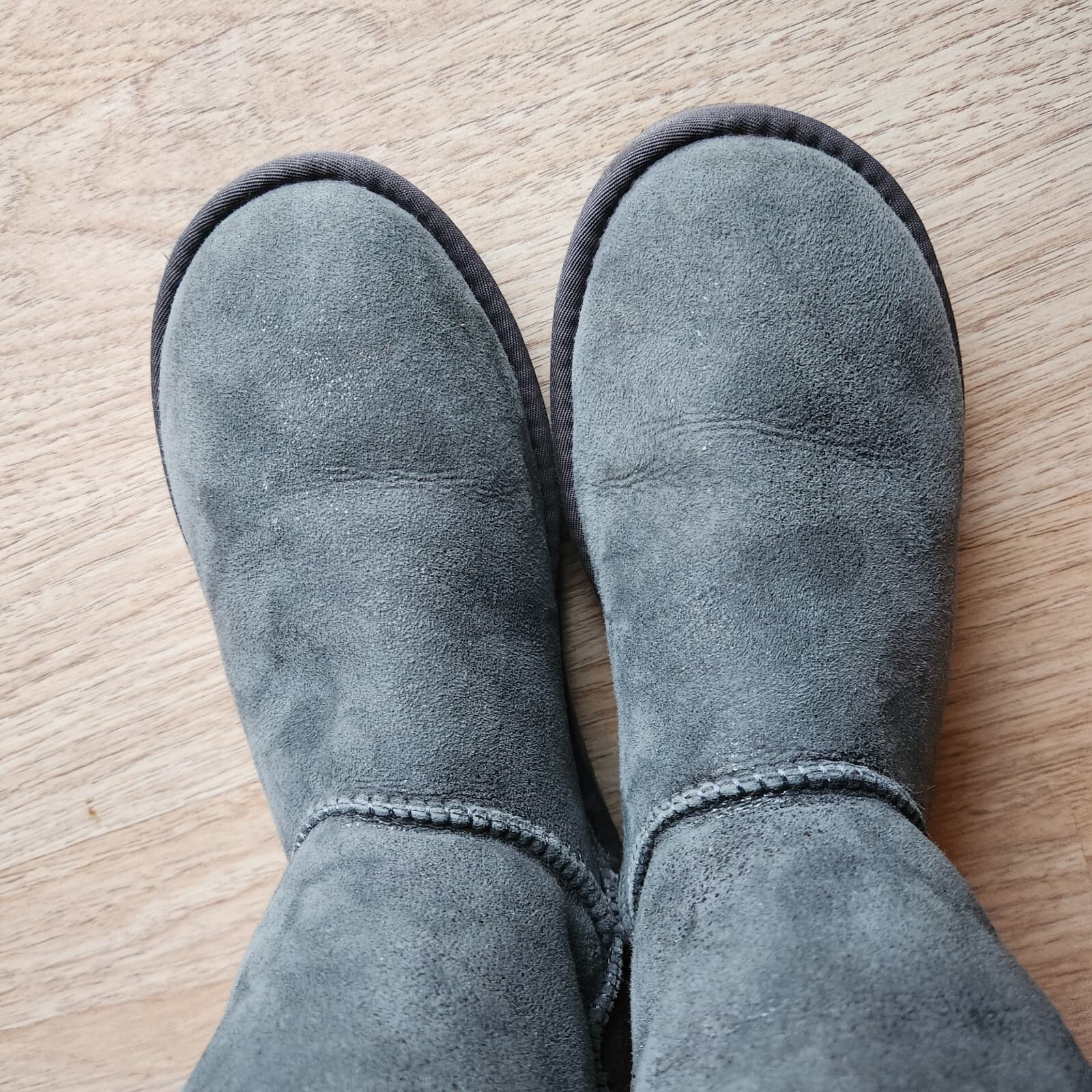 Australia Luxe Collective Sheepskin Suede Cosy Short Winter Boots Grey Women US8 - Thumbnail 11
