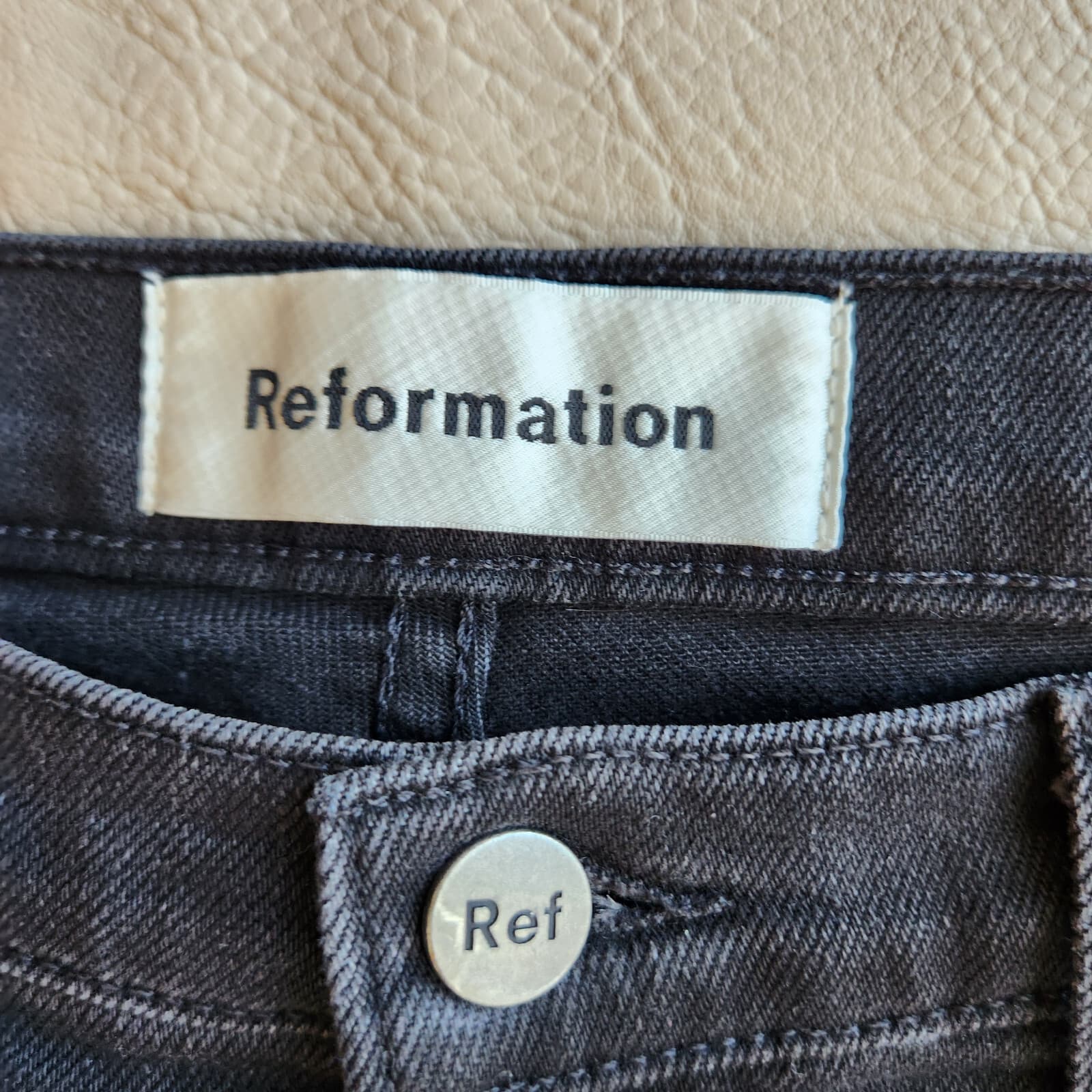 Reformation Helix Side-Zipper Skinny Jeans High Rise Zip Black Sz.26 Made in USA - Thumbnail 10