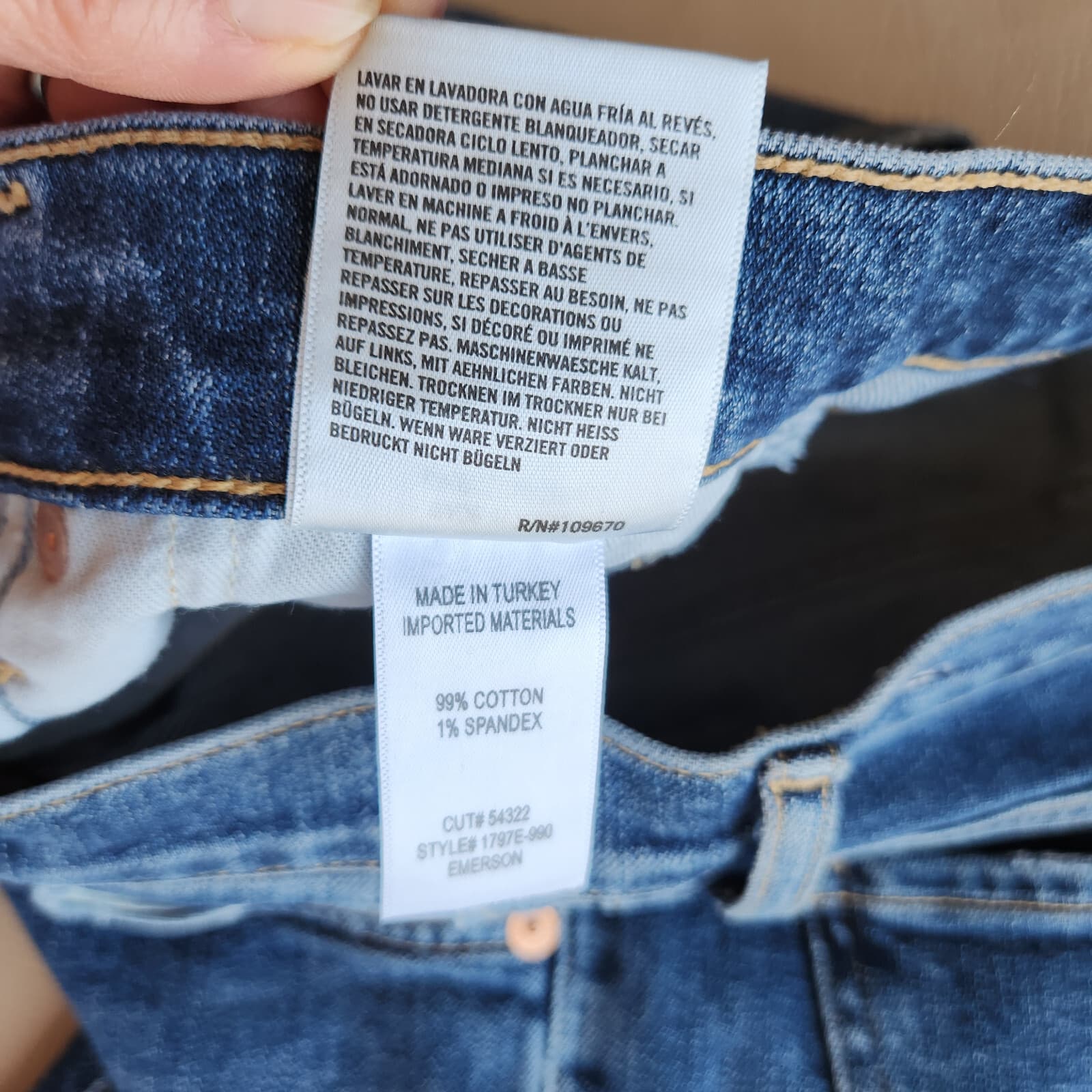 Citizens of Humanity Emerson Slim Boyfriend Distressed Jean Buttonfly Blue Sz.23 - Thumbnail 15