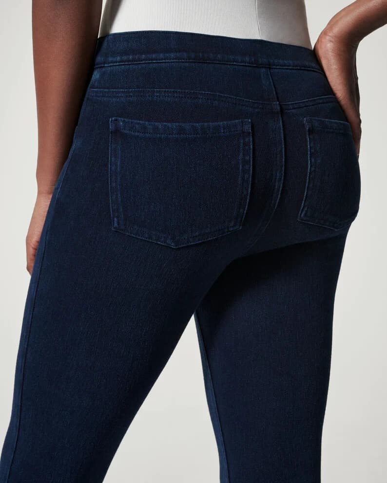 SPANX Jean-ish Ankle Legging Pull-On Back-Pocket Stretch Cotton Blend Blue Sz.M - Thumbnail 11