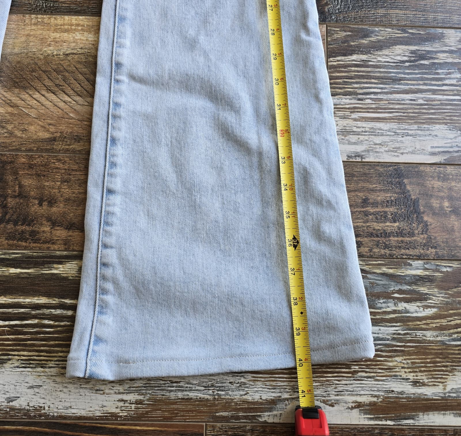 Good American Good Legs Flare Corset Waist Y-York Jeans Light Wash Blue Sz.10/30 - Thumbnail 14