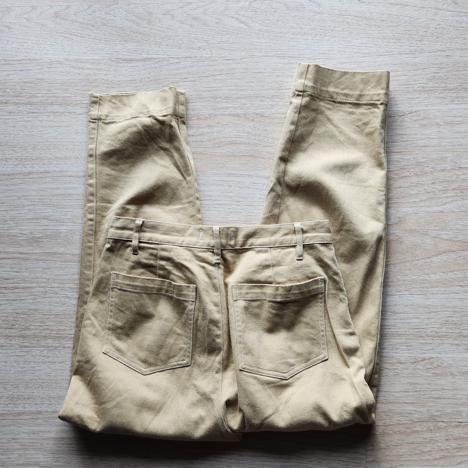 Madewell Tapered High Waist Croppe Pants Pocket Cotton Blend Desert Dune Sz.27 - Thumbnail 6