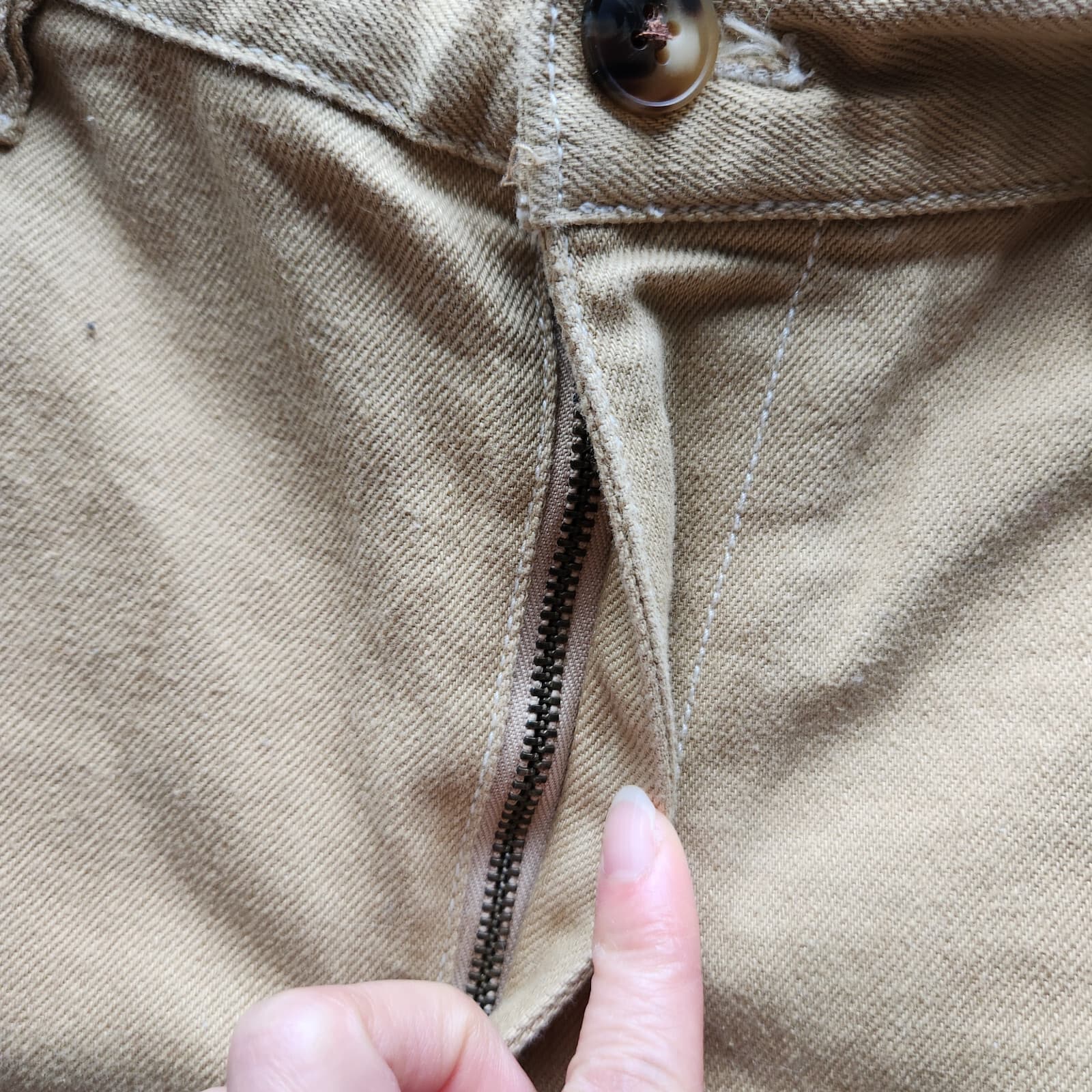 Madewell Tapered High Waist Croppe Pants Pocket Cotton Blend Desert Dune Sz.27 - Thumbnail 8