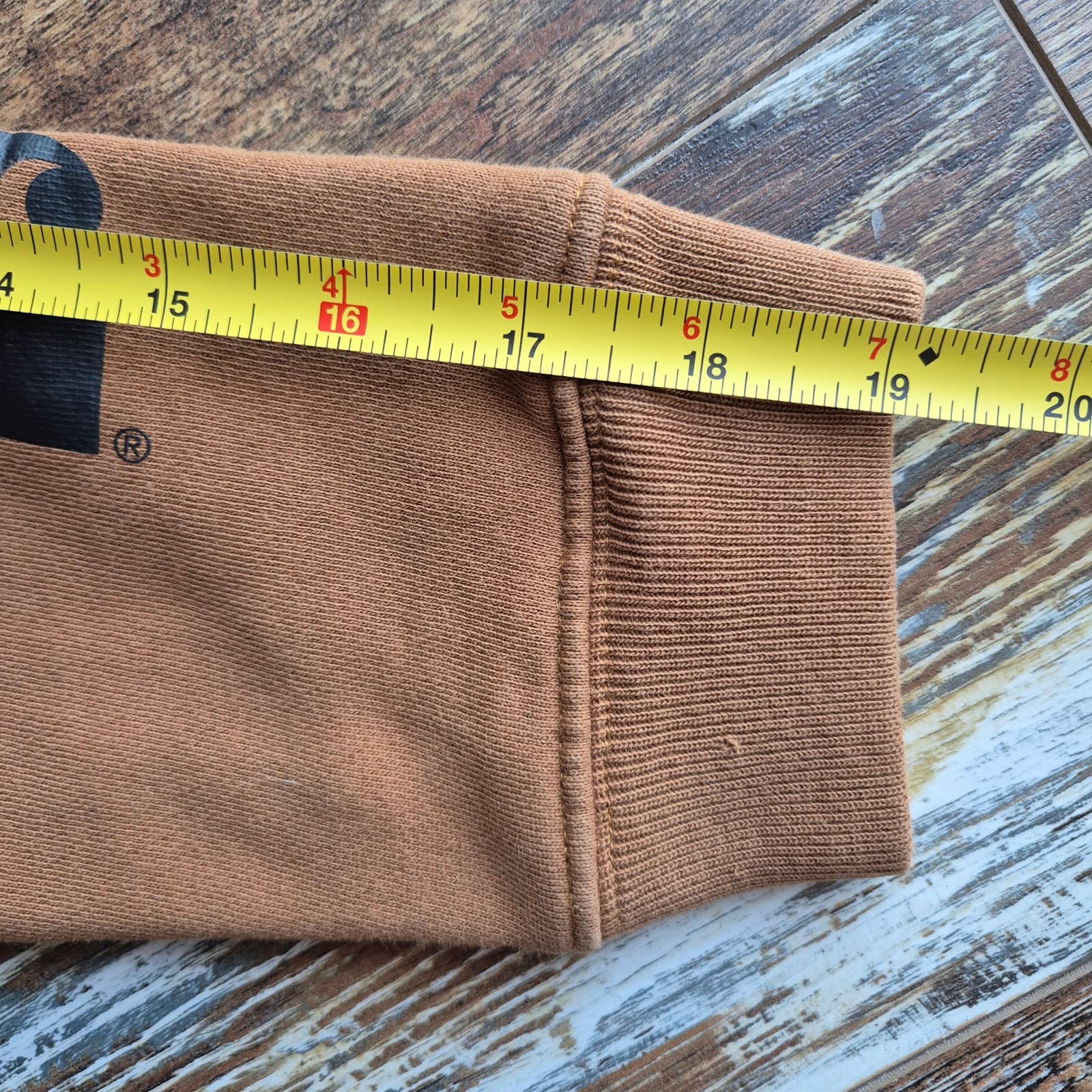 Carhartt Boys M (10-12) Hooded Fleece Lined Sweatshirt Long Sleeve Pocket Brown - Thumbnail 10