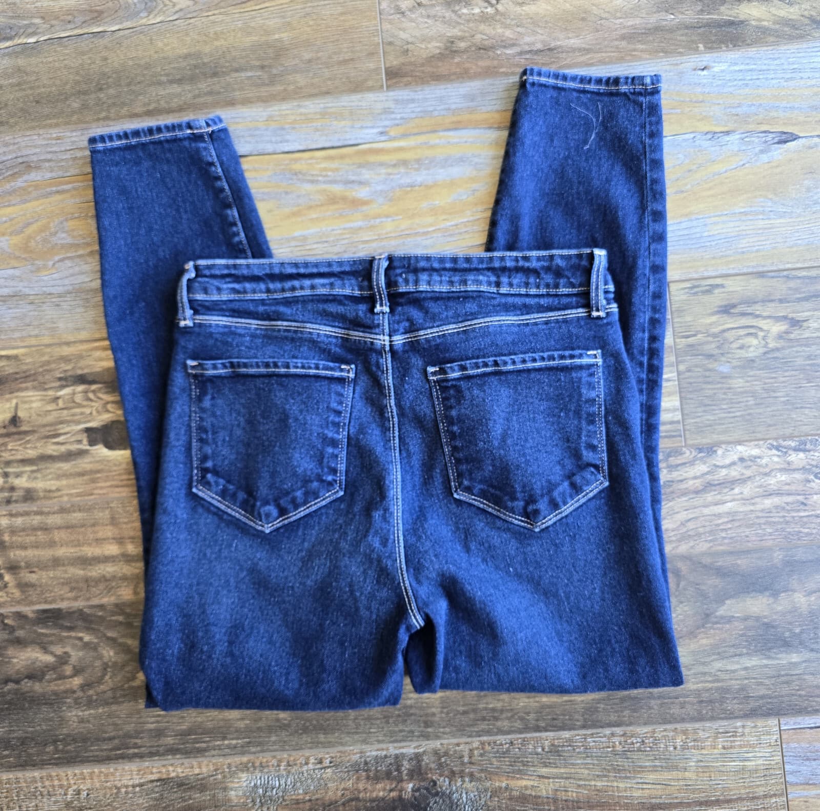 L'AGENCE Margot High Rise Crop Skinny Jeans Dark Wash Blue Cotton Hemp Women 29 - Thumbnail 11