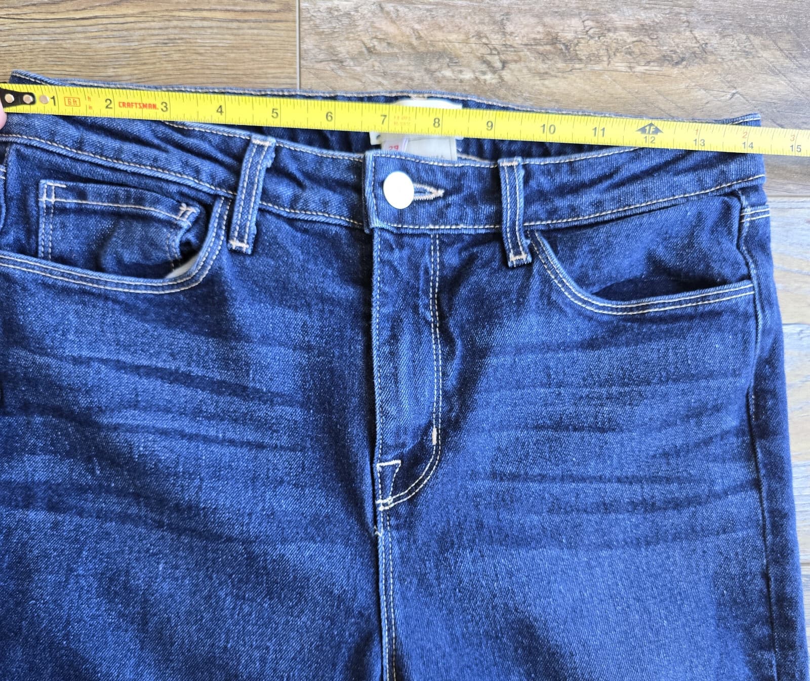 L'AGENCE Margot High Rise Crop Skinny Jeans Dark Wash Blue Cotton Hemp Women 29 - Thumbnail 12
