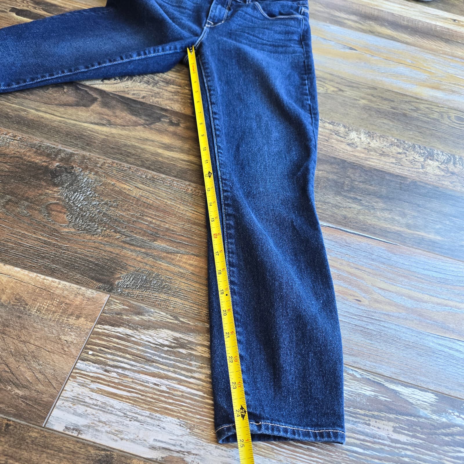 L'AGENCE Margot High Rise Crop Skinny Jeans Dark Wash Blue Cotton Hemp Women 29 - Thumbnail 14
