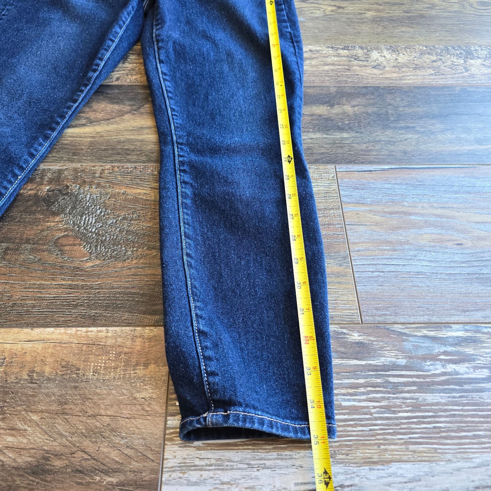 L'AGENCE Margot High Rise Crop Skinny Jeans Dark Wash Blue Cotton Hemp Women 29 - Thumbnail 13