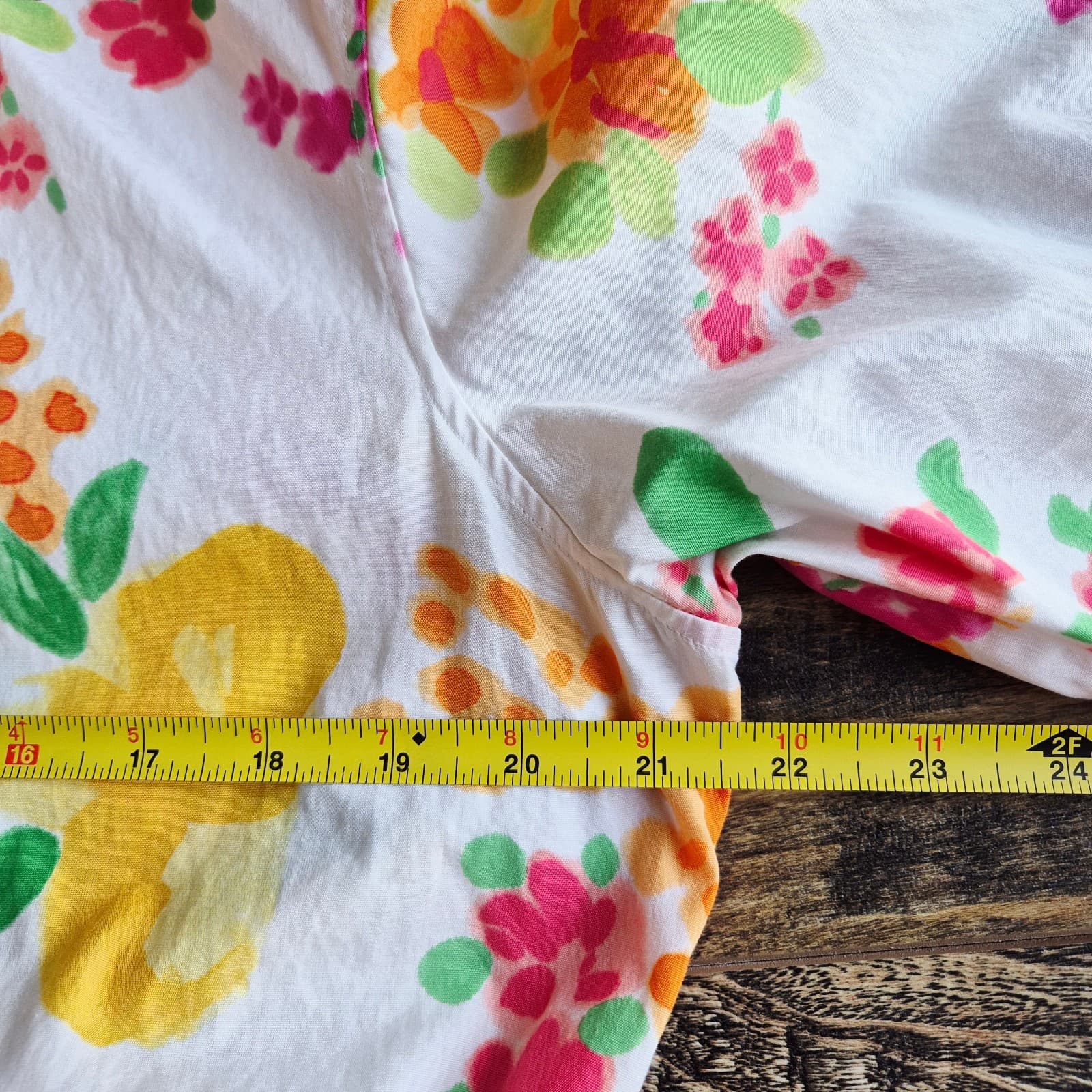 Ralph Lauren Black Label Floral Water Color Button-Up Shirt 3/4 Sleeve Bust 43" - Thumbnail 12