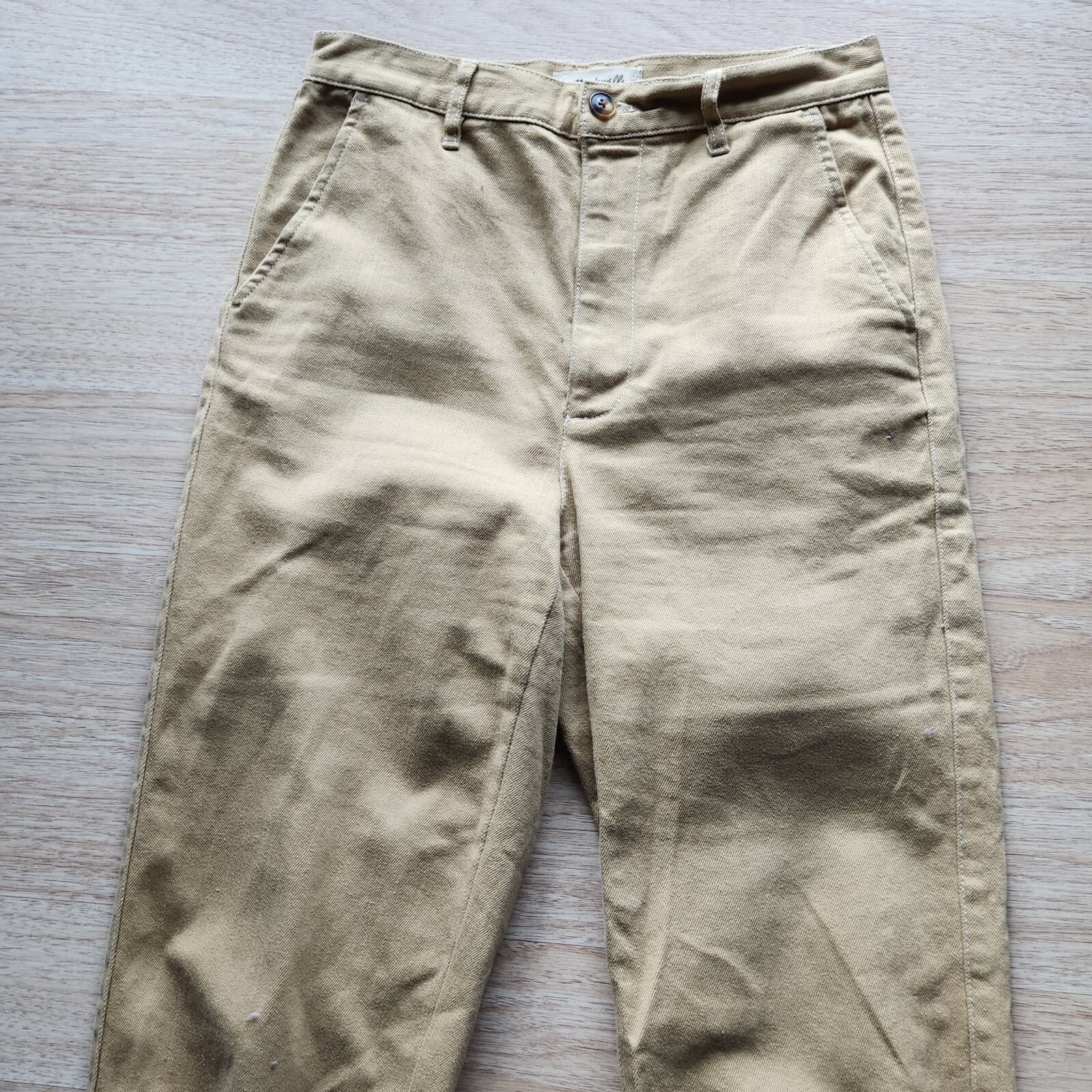 Madewell Tapered High Waist Croppe Pants Pocket Cotton Blend Desert Dune Sz.27 - Thumbnail 3