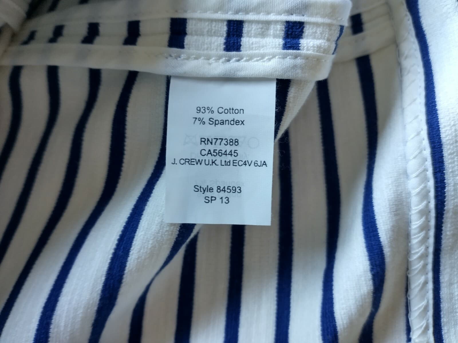 J.Crew Maritime Cotton Blend Knit Blazer Button Blue White Prep Stripe Sz.S - Thumbnail 11