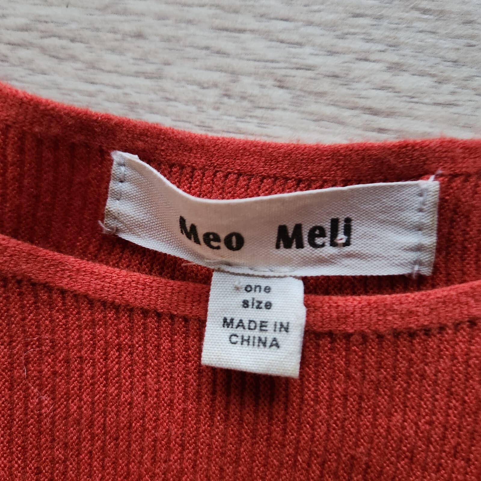Meo Meli Ribbed Knit Ruffle Hem Midi Sweater Dress Long Sleeve Red One Size - Thumbnail 7