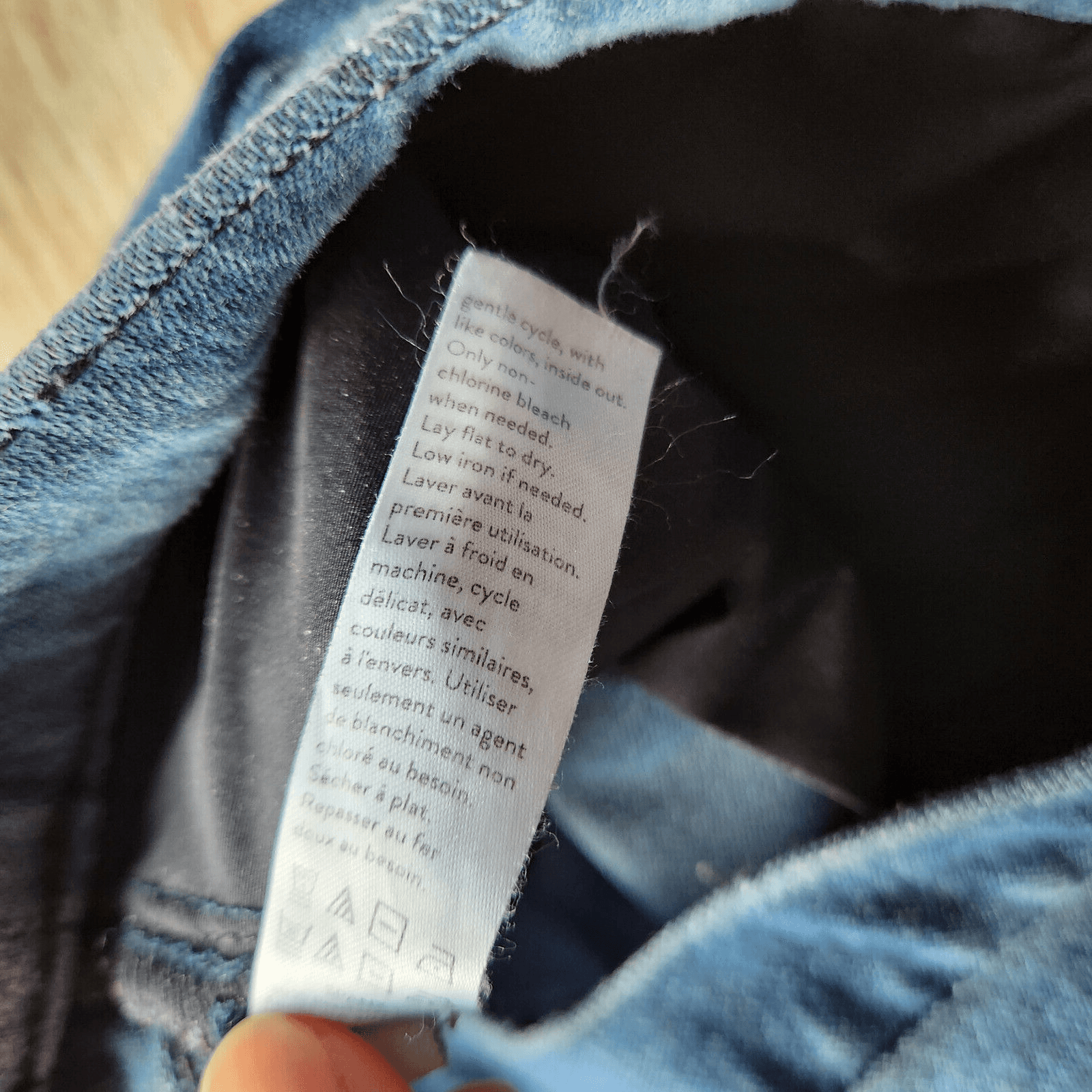 SPANX Jean-ish Ankle Legging Pull-On Back-Pocket Stretch Cotton Blend Blue Sz.M - Thumbnail 10