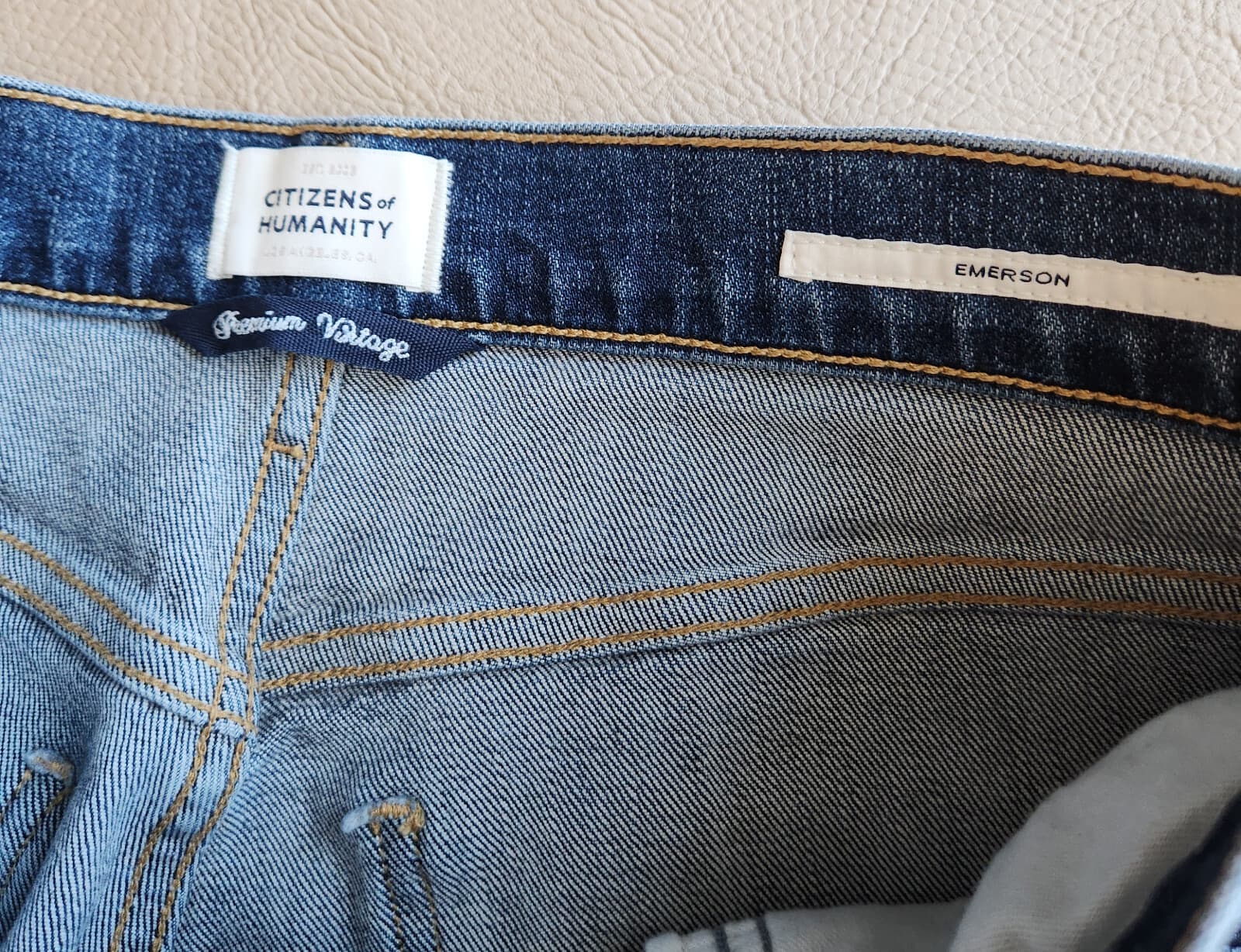 Citizens of Humanity Emerson Slim Boyfriend Distressed Jean Buttonfly Blue Sz.23 - Thumbnail 12