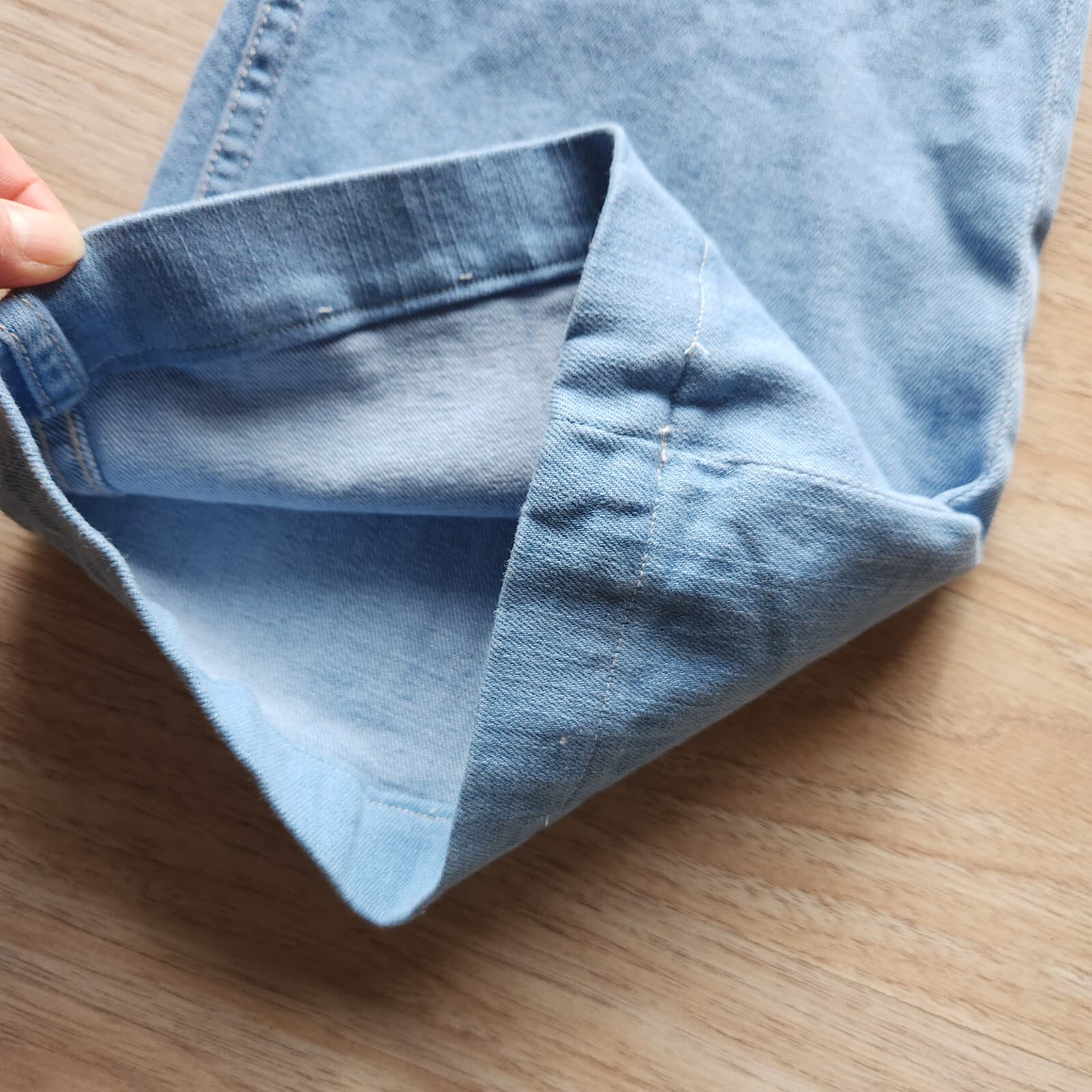 Pilcro and The Letterpress High Rise Bootcut Jeans Zip Pocket Light Blue Sz.27 - Thumbnail 4