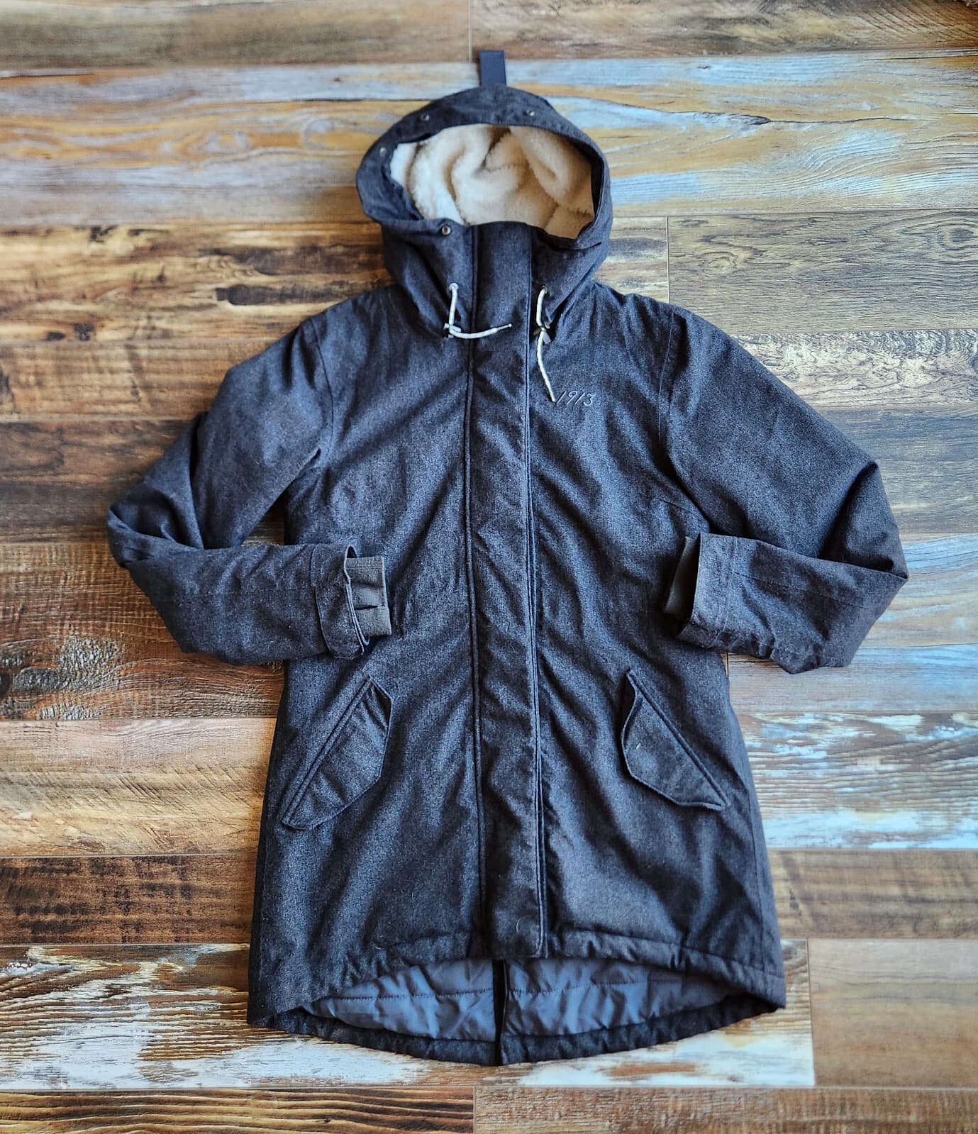 Didriksons 1913 Storm System Siri Parka Jacket Hooded Waterproof Black Womens 34 - Thumbnail 2