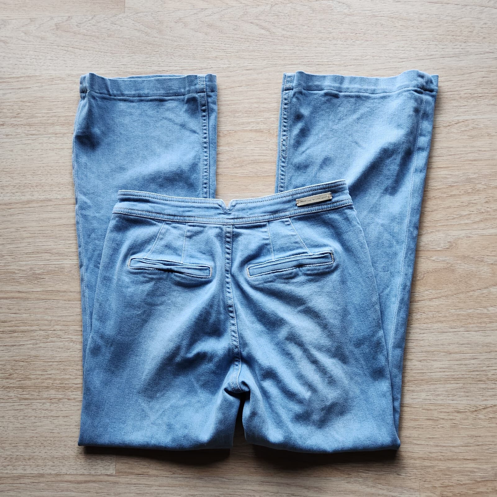 Pilcro and The Letterpress High Rise Bootcut Jeans Zip Pocket Light Blue Sz.27 - Thumbnail 6