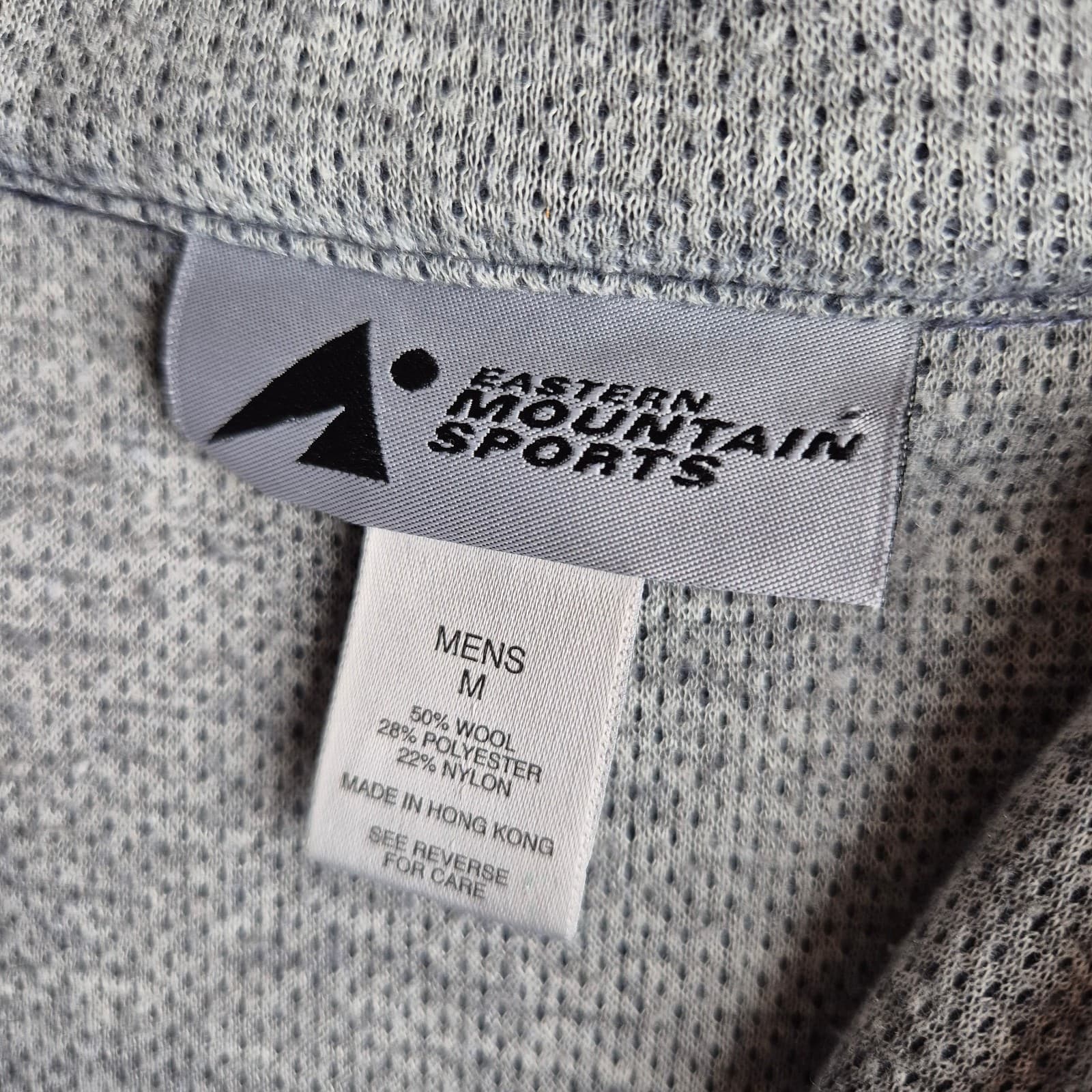 Vintage Eastern Mountain Sports Wool Blend Fleece 1/4 Zip Sweater Blue Men's M - Thumbnail 7