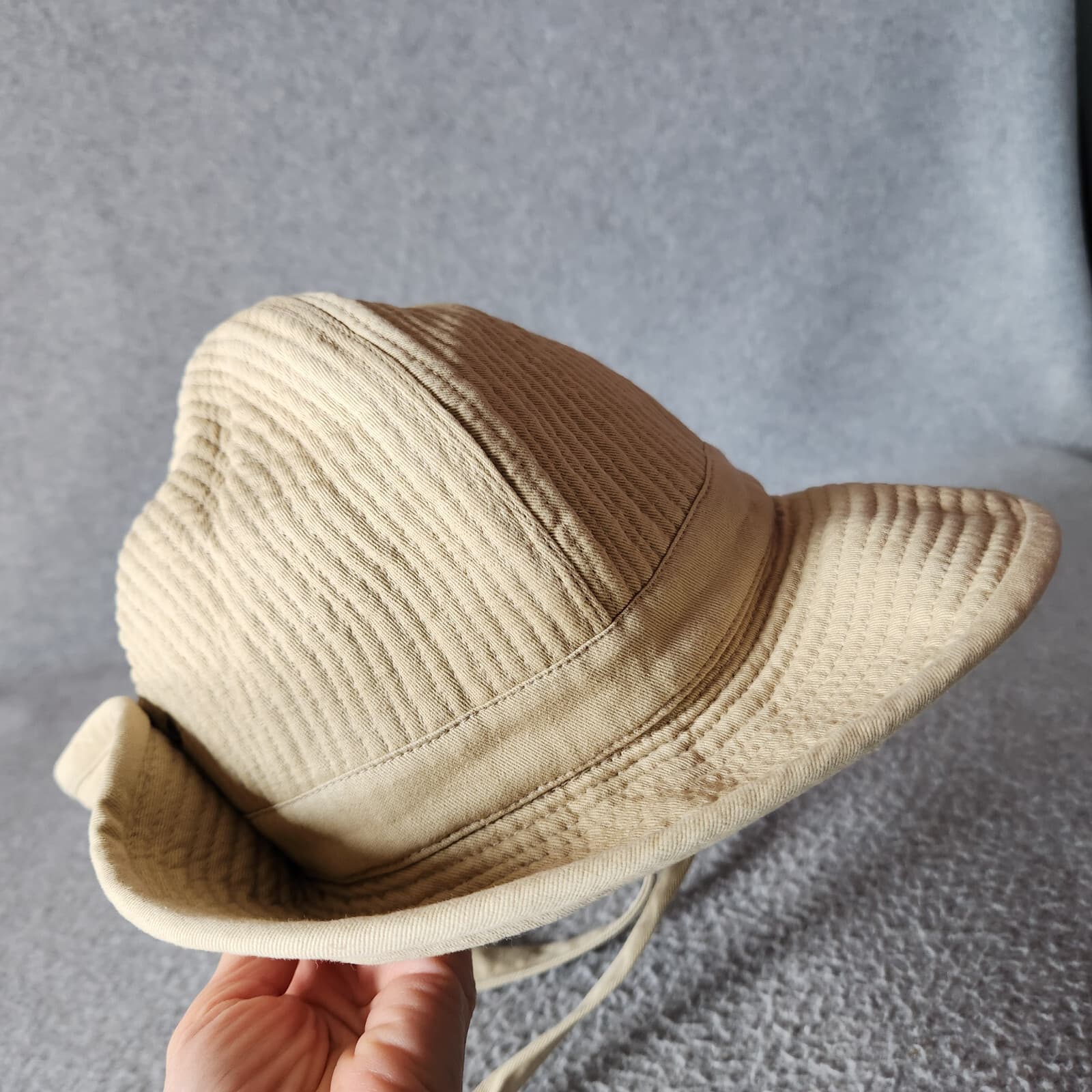 Vintage'80s Banana Republic French Army Bush Hat Water Repellent Side Snap Khaki - Thumbnail 7